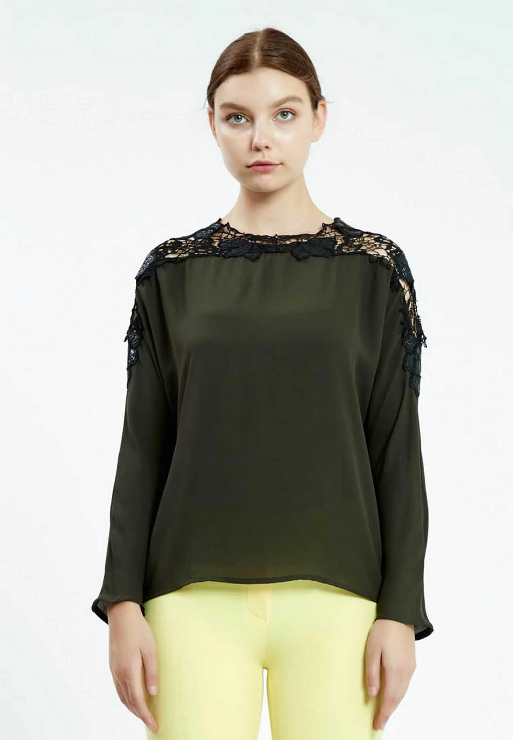 Long Sleeve Solid Color Regular Blouse ser25539 - Image 9