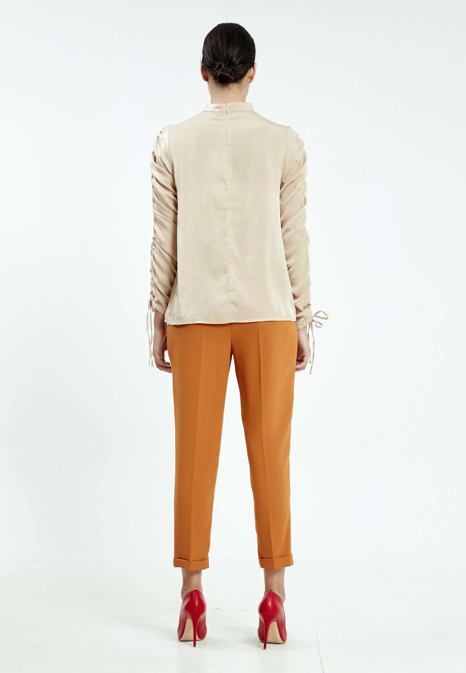Long Sleeve Solid Color Regular Blouse ser27534 - Image 4
