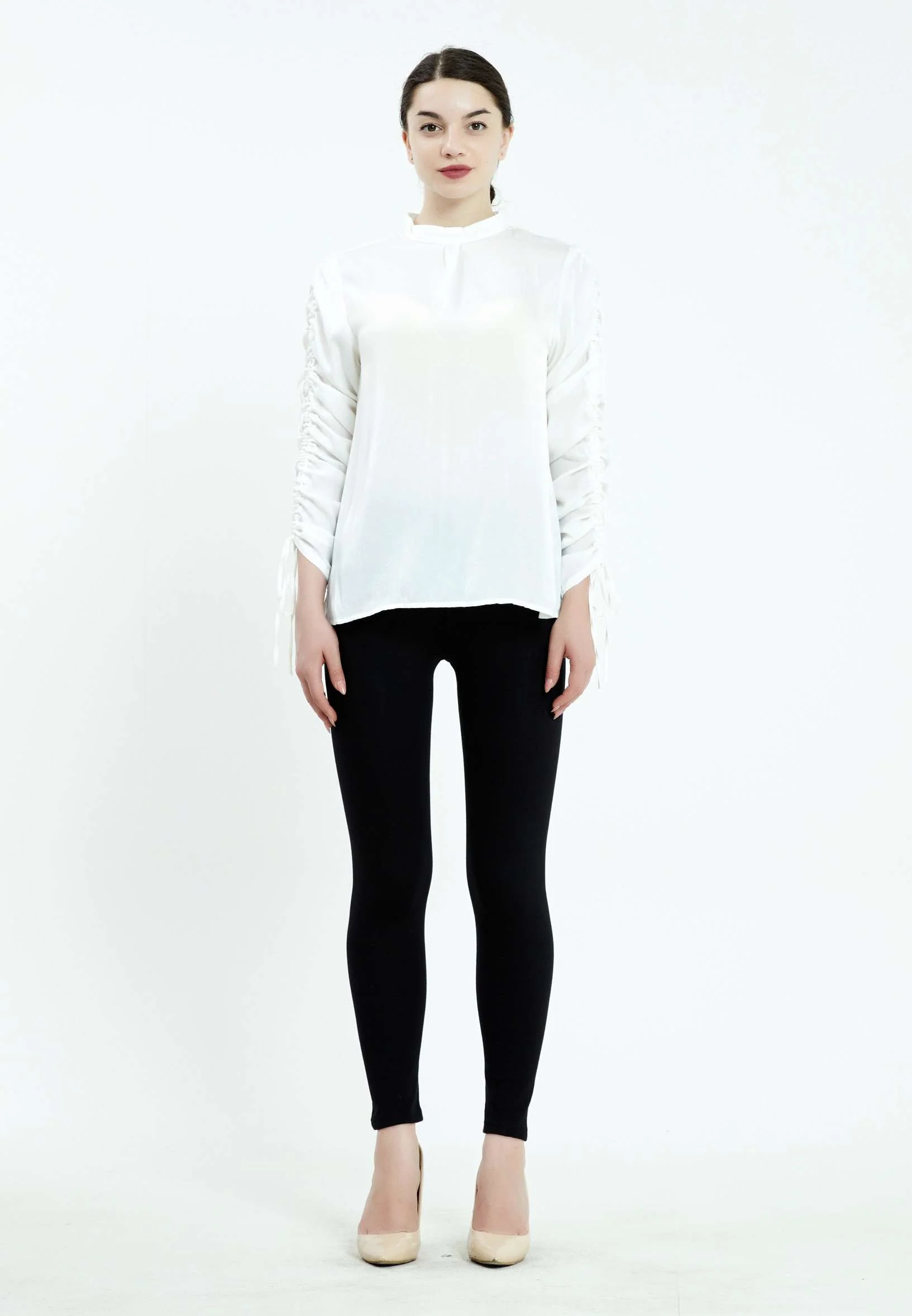 Long Sleeve Solid Color Regular Blouse ser27534 - Image 6