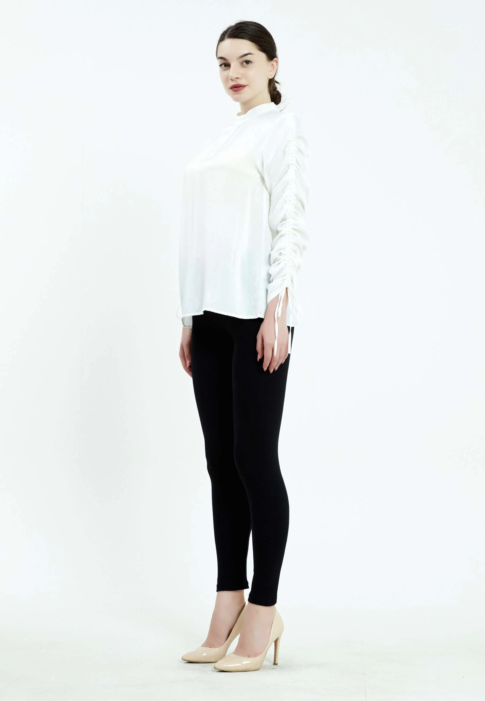 Long Sleeve Solid Color Regular Blouse ser27534 - Image 7