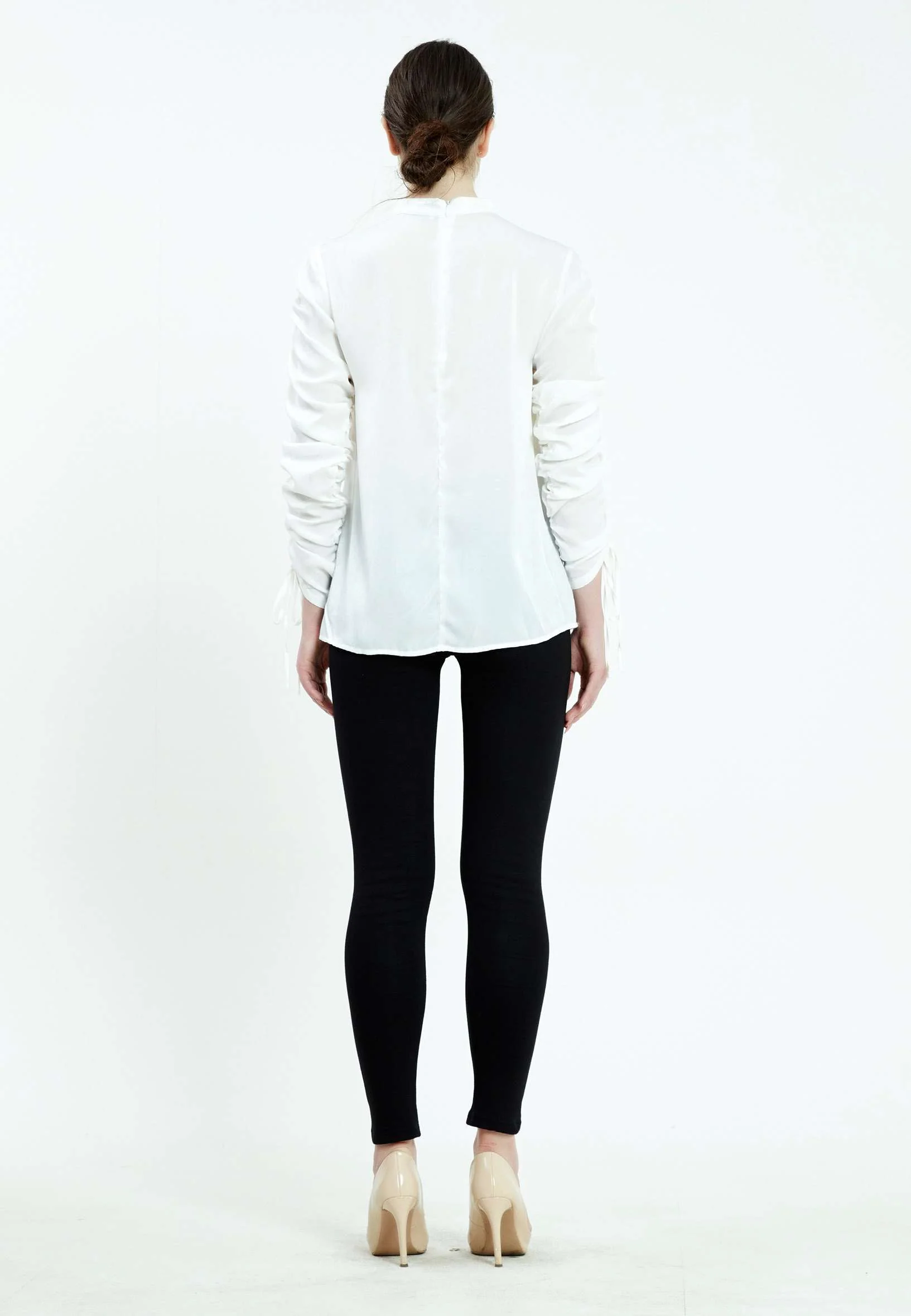 Long Sleeve Solid Color Regular Blouse ser27534 - Image 8