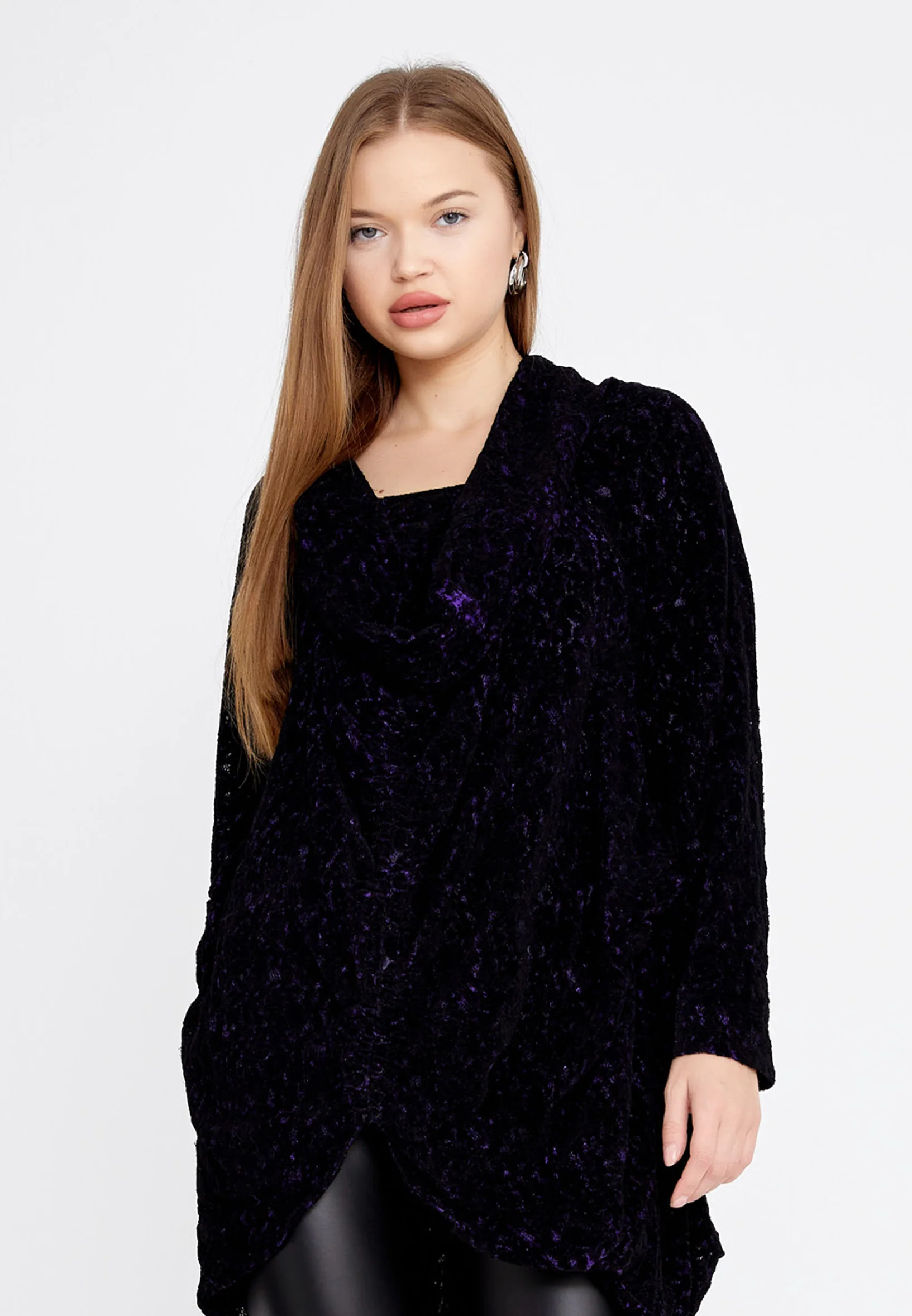 Long Sleeve Solid Color Regular Blouse sers13257