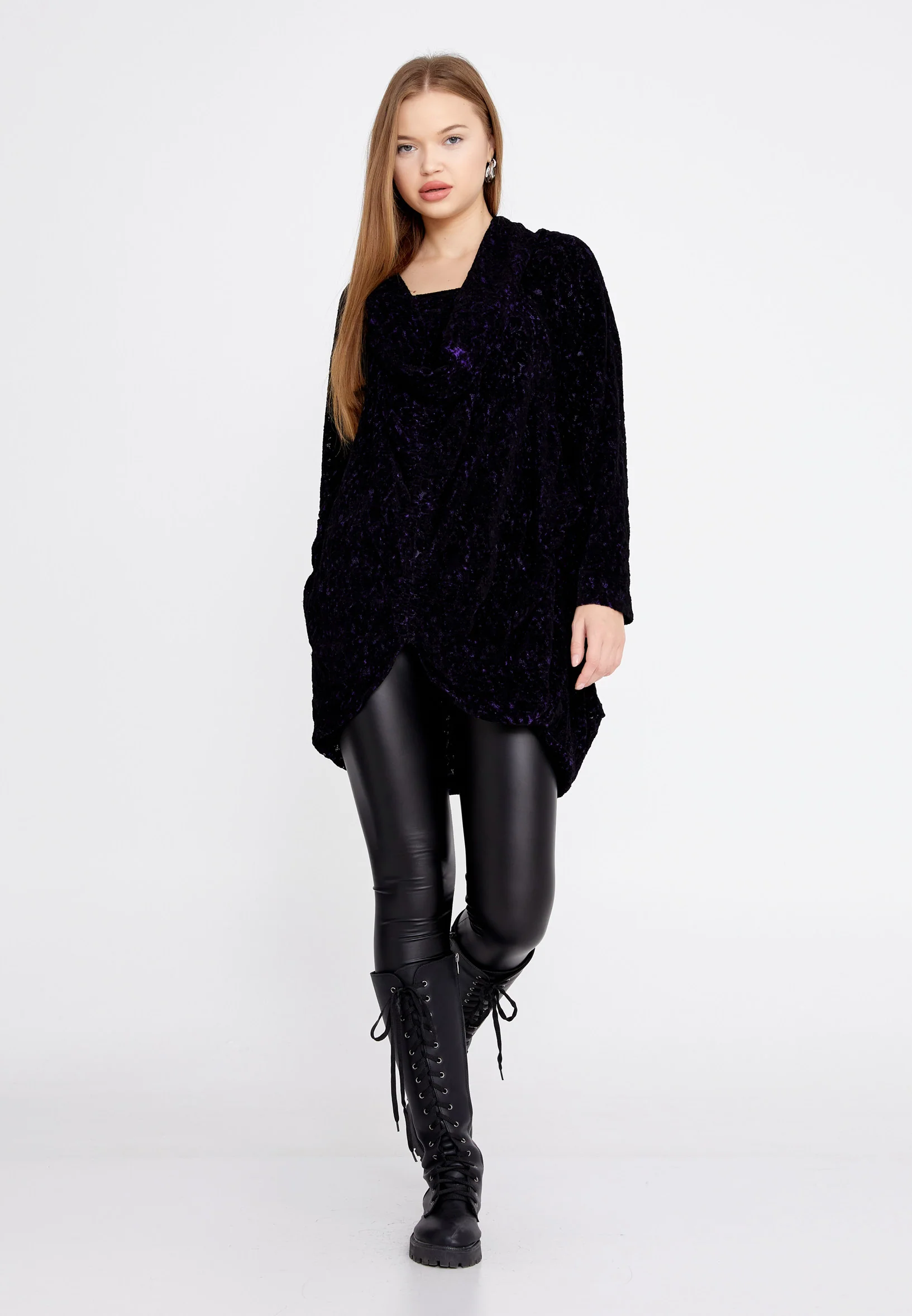 Long Sleeve Solid Color Regular Blouse sers13257 - Image 2