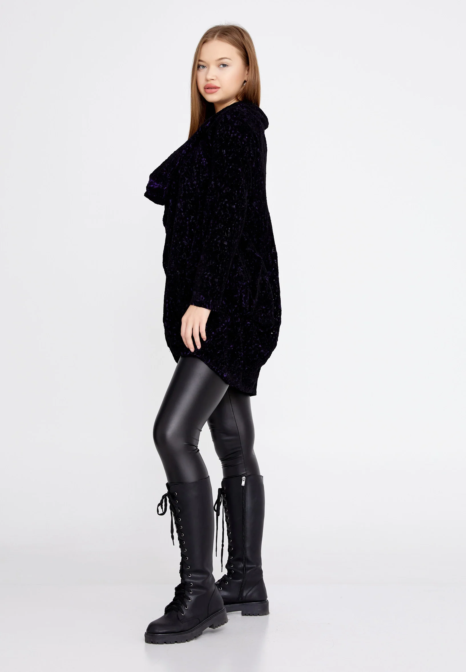 Long Sleeve Solid Color Regular Blouse sers13257 - Image 4