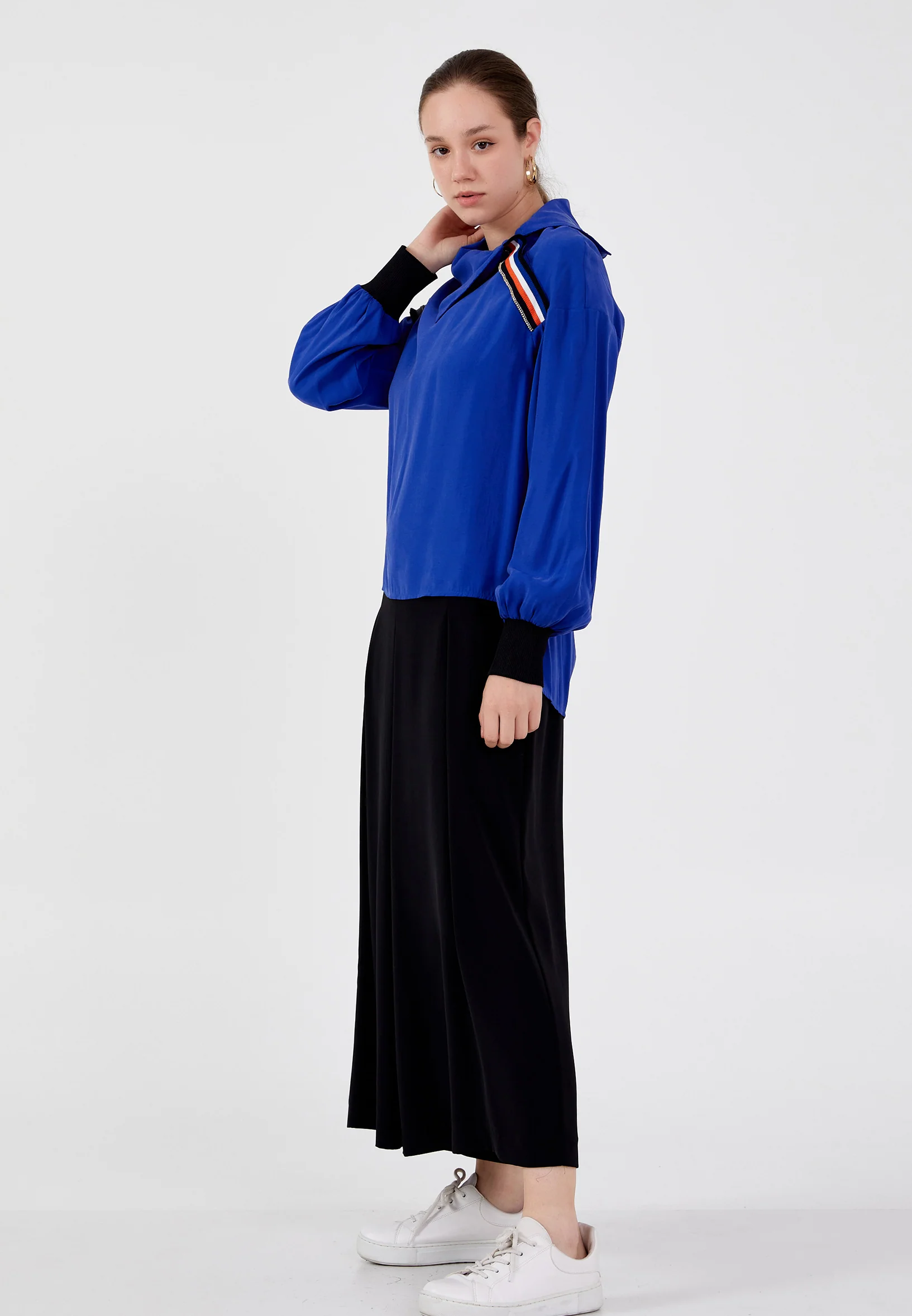 Long Sleeve Solid Color Regular Blouse shu23sk04056 - Image 7