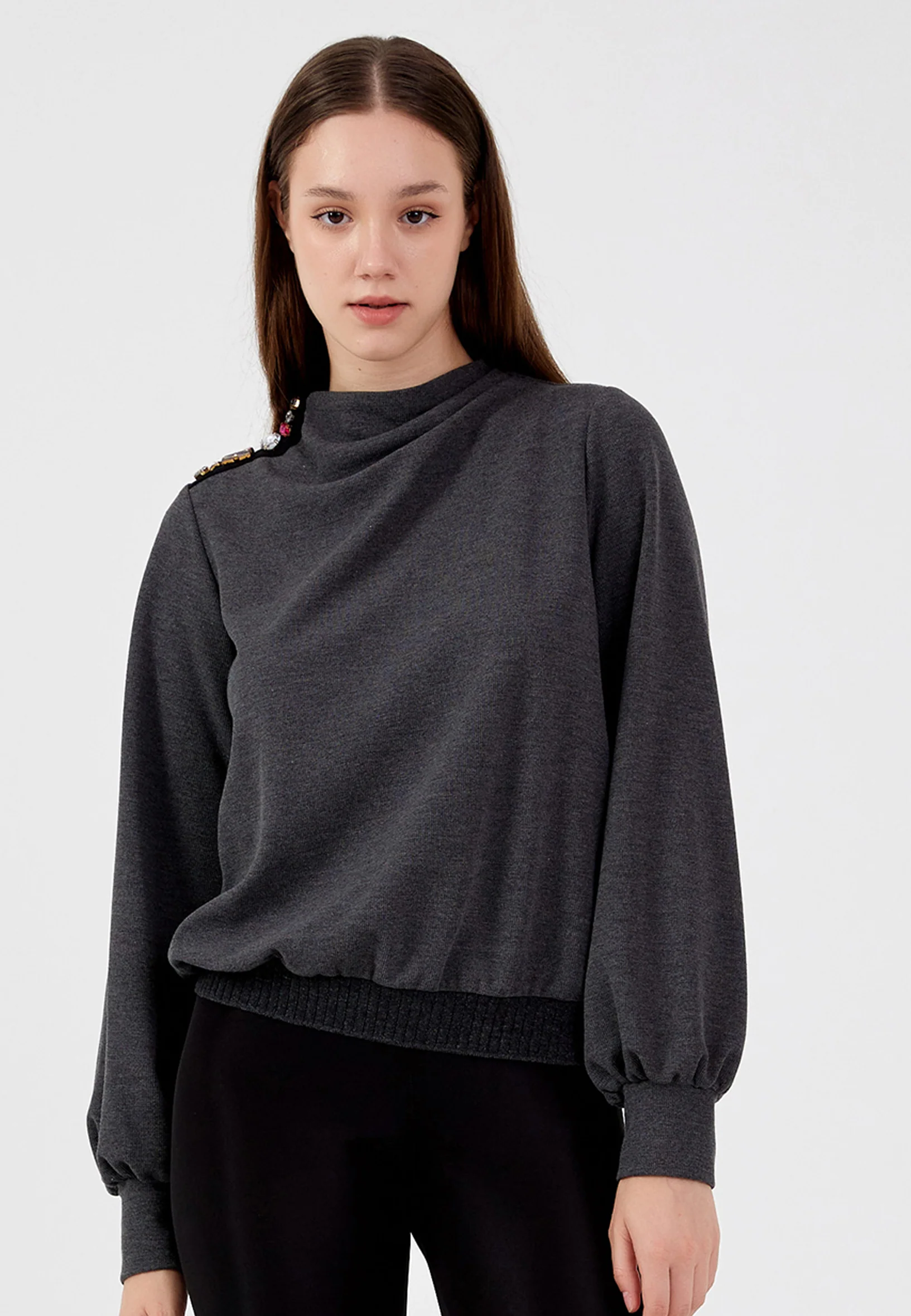 Long Sleeve Solid Color Regular Blouse shu23sk04057
