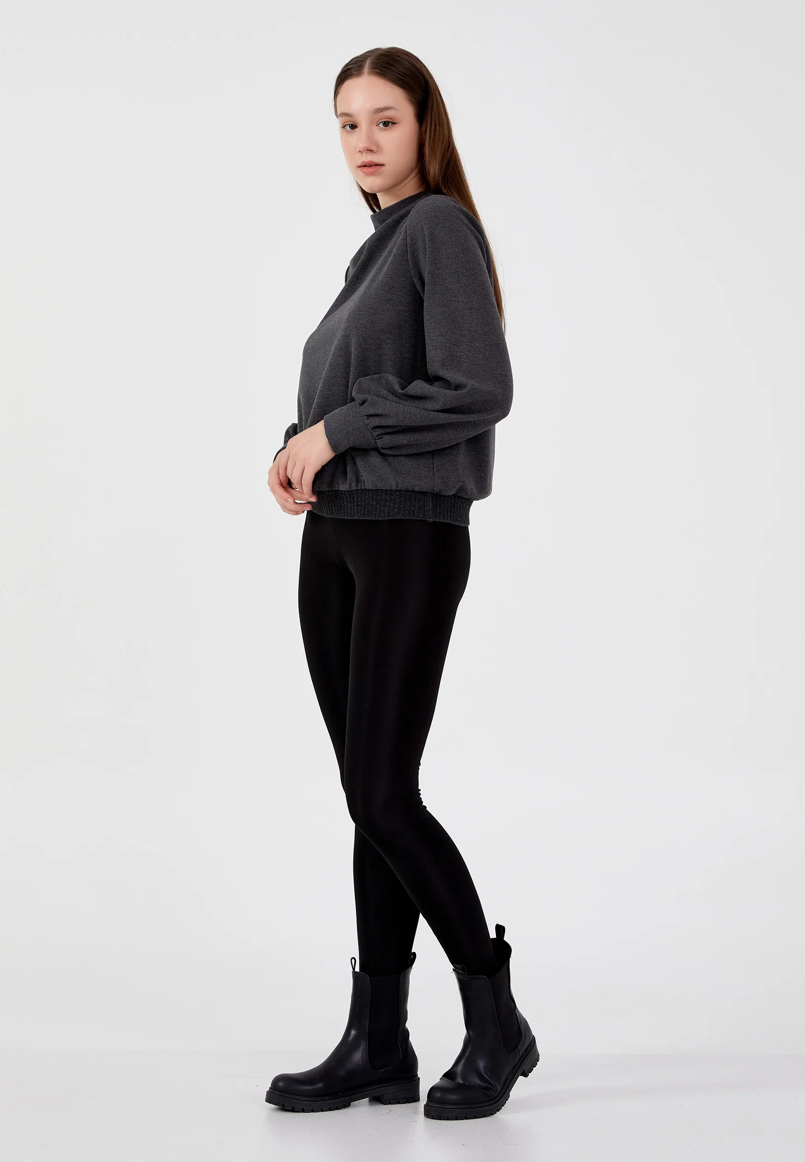 Long Sleeve Solid Color Regular Blouse shu23sk04057 - Image 3