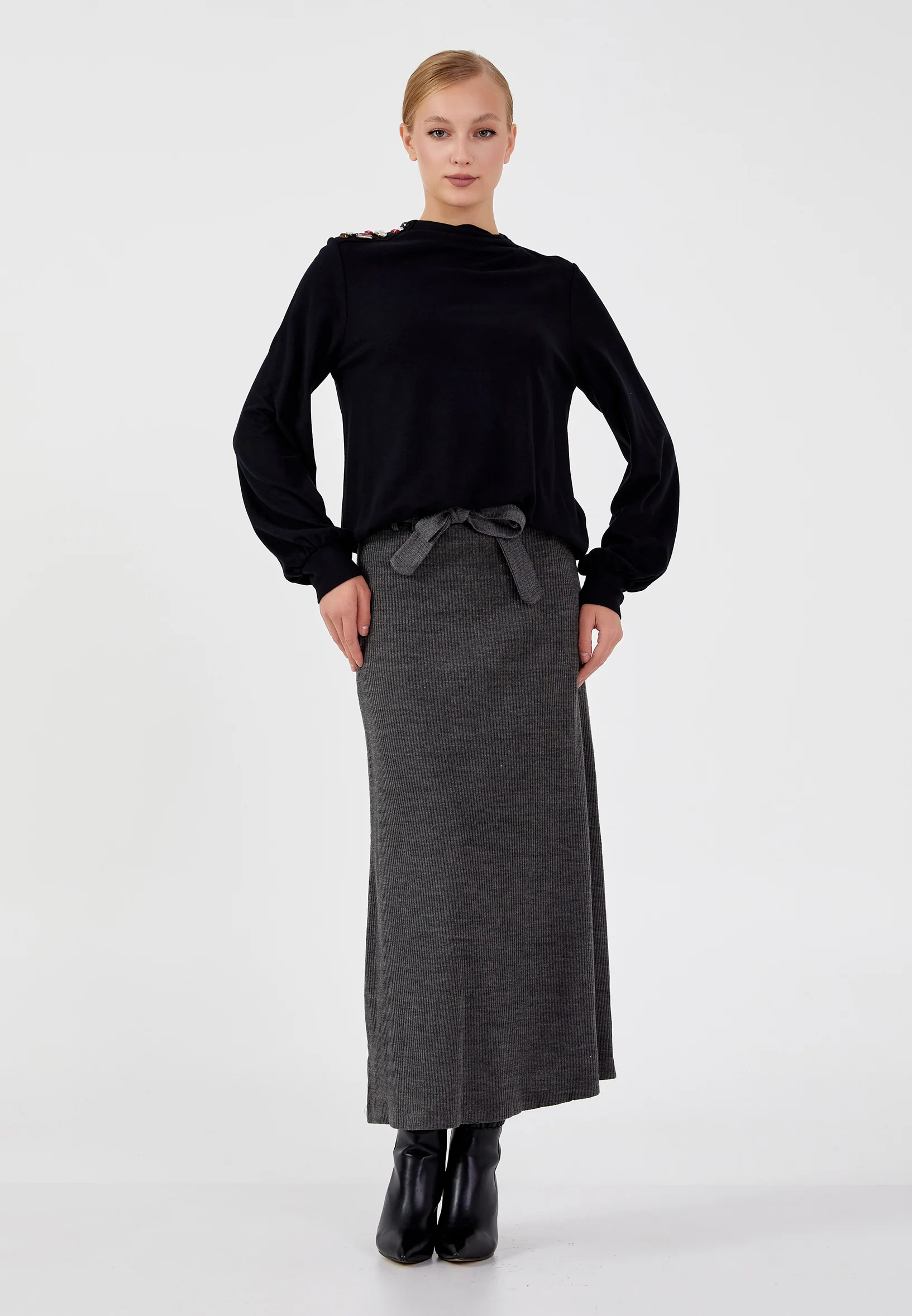 Long Sleeve Solid Color Regular Blouse shu23sk04057 - Image 6