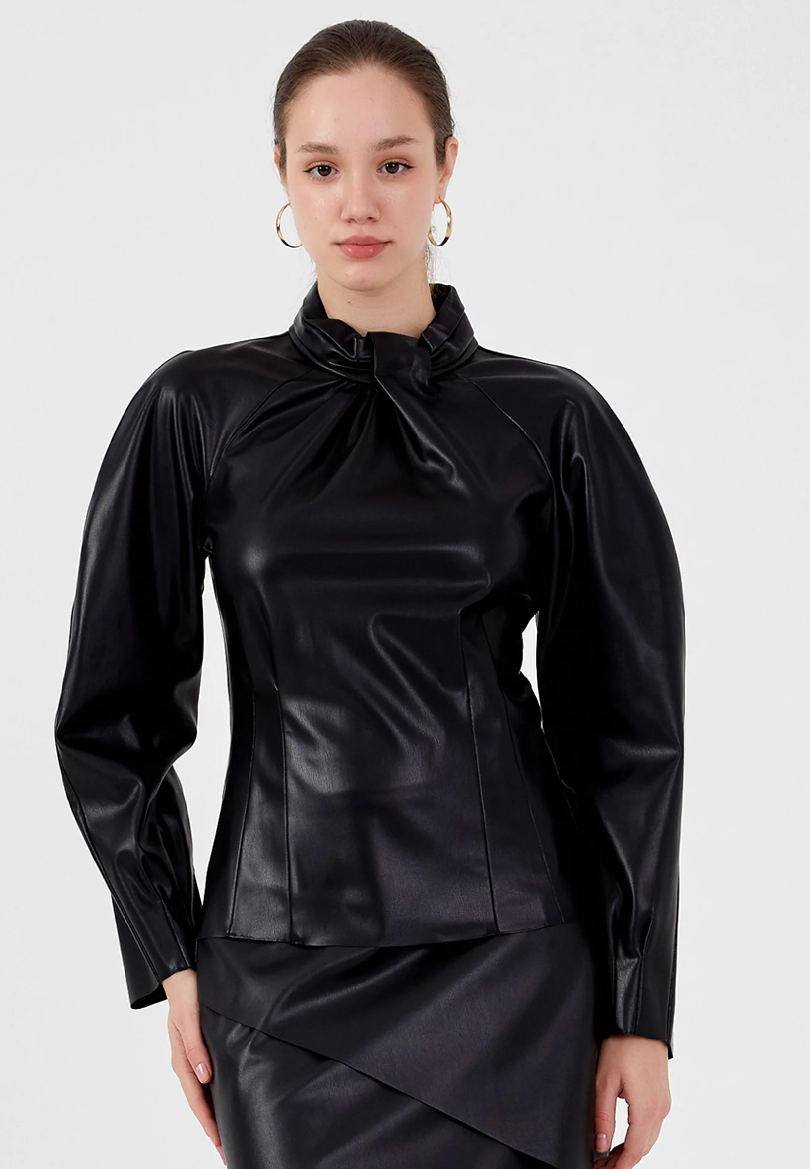 Long Sleeve Solid Color Regular Blouse shu23sk04061