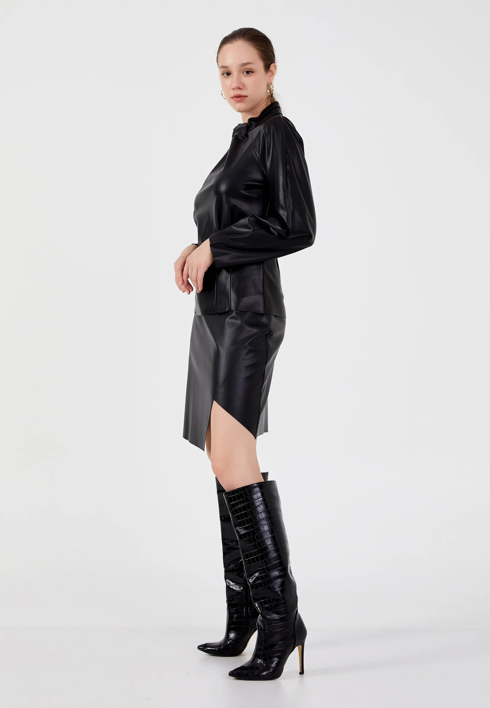 Long Sleeve Solid Color Regular Blouse shu23sk04061 - Image 5