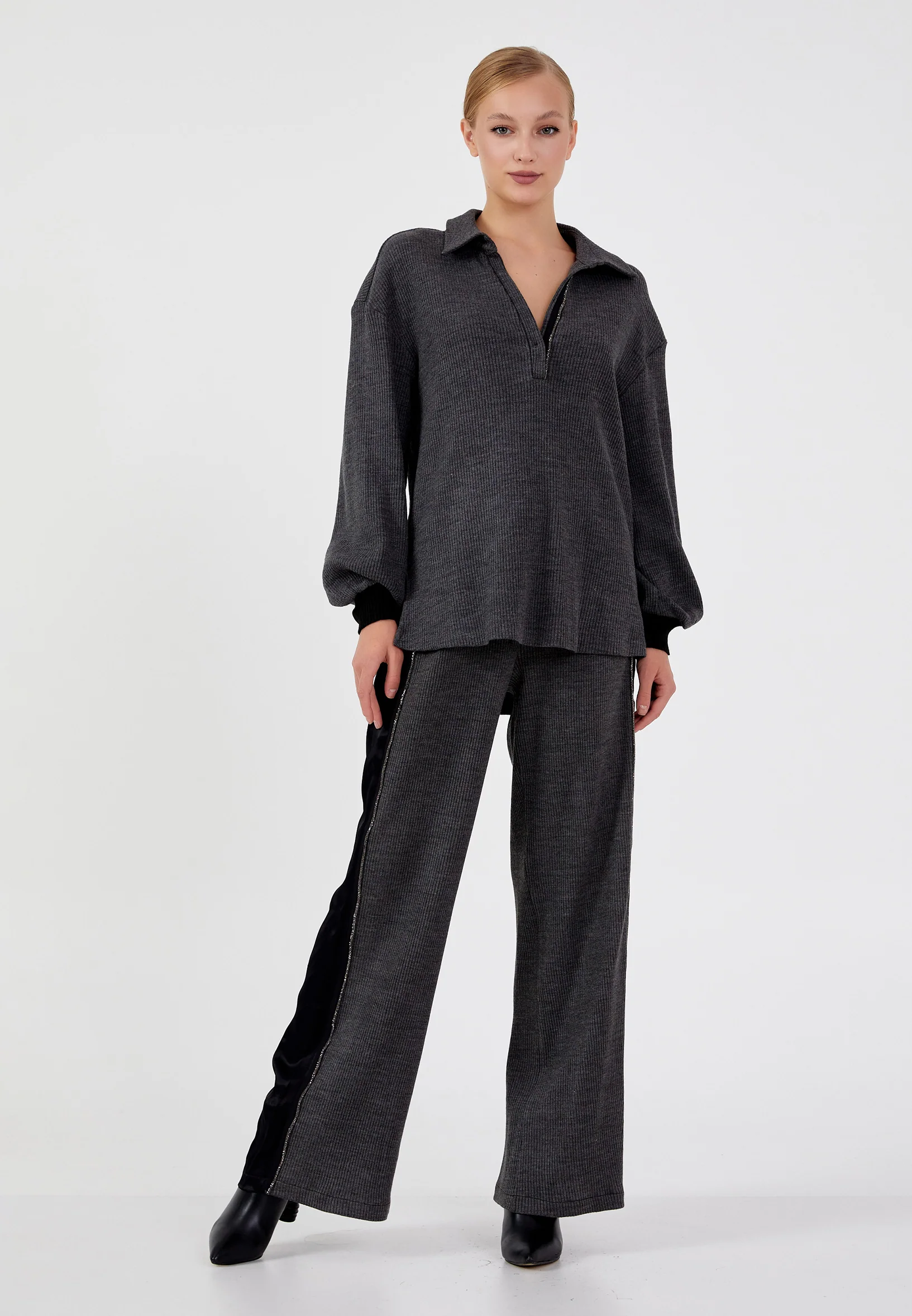 Long Sleeve Solid Color Regular Blouse shu23sk04062