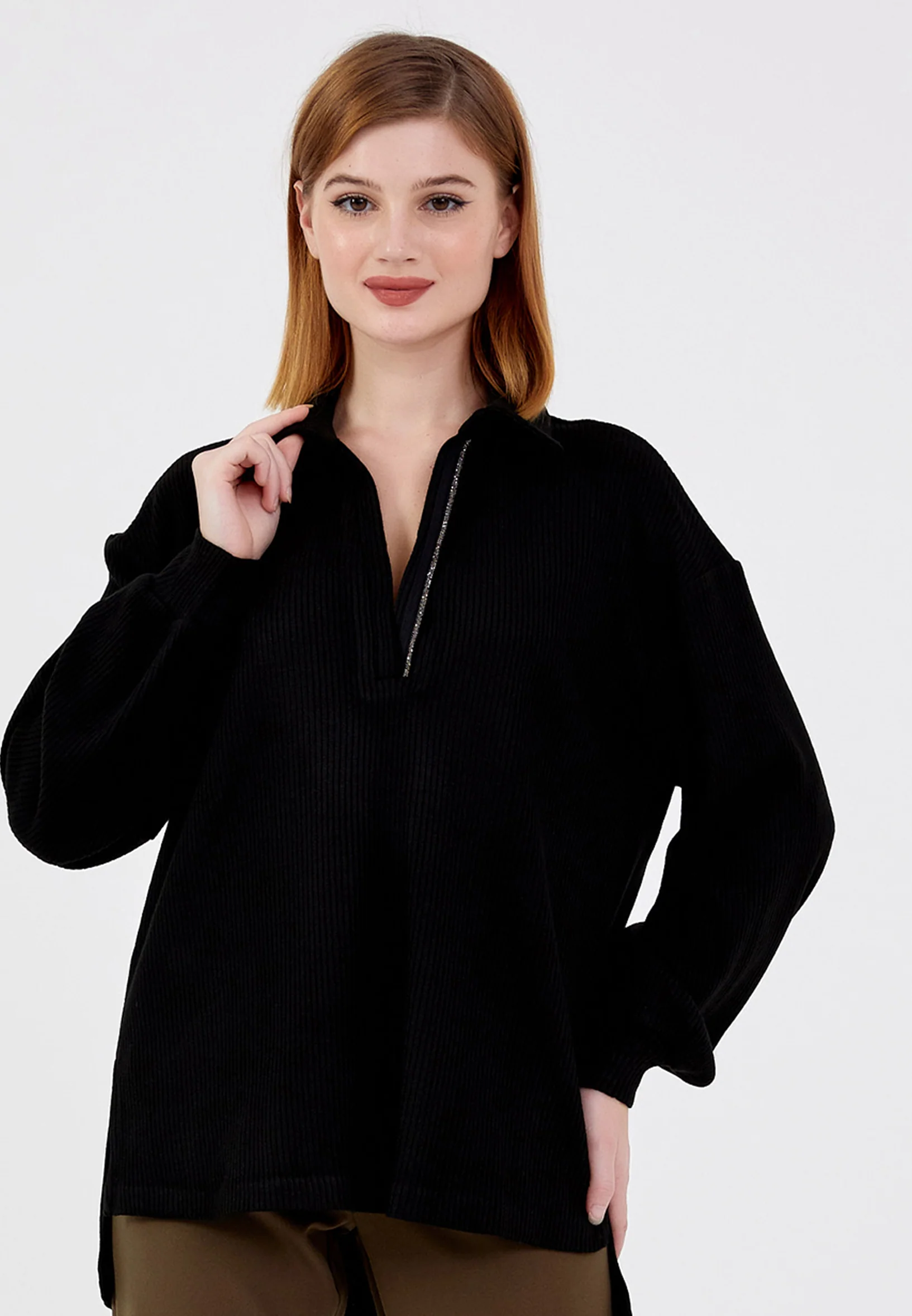 Long Sleeve Solid Color Regular Blouse shu23sk04062 - Image 8