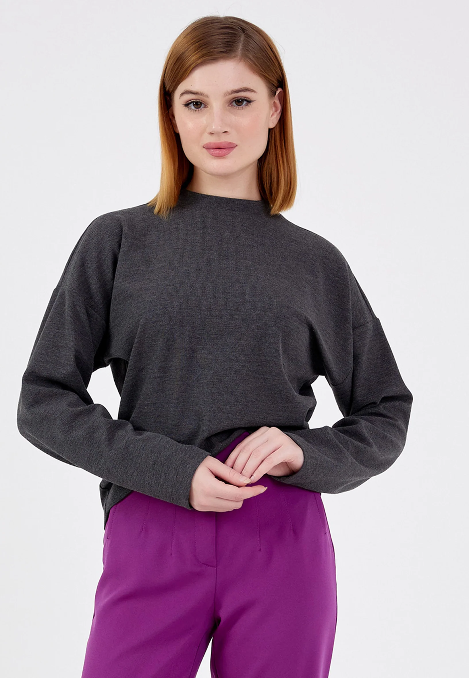 Long Sleeve Solid Color Regular Blouse shu23sk04084