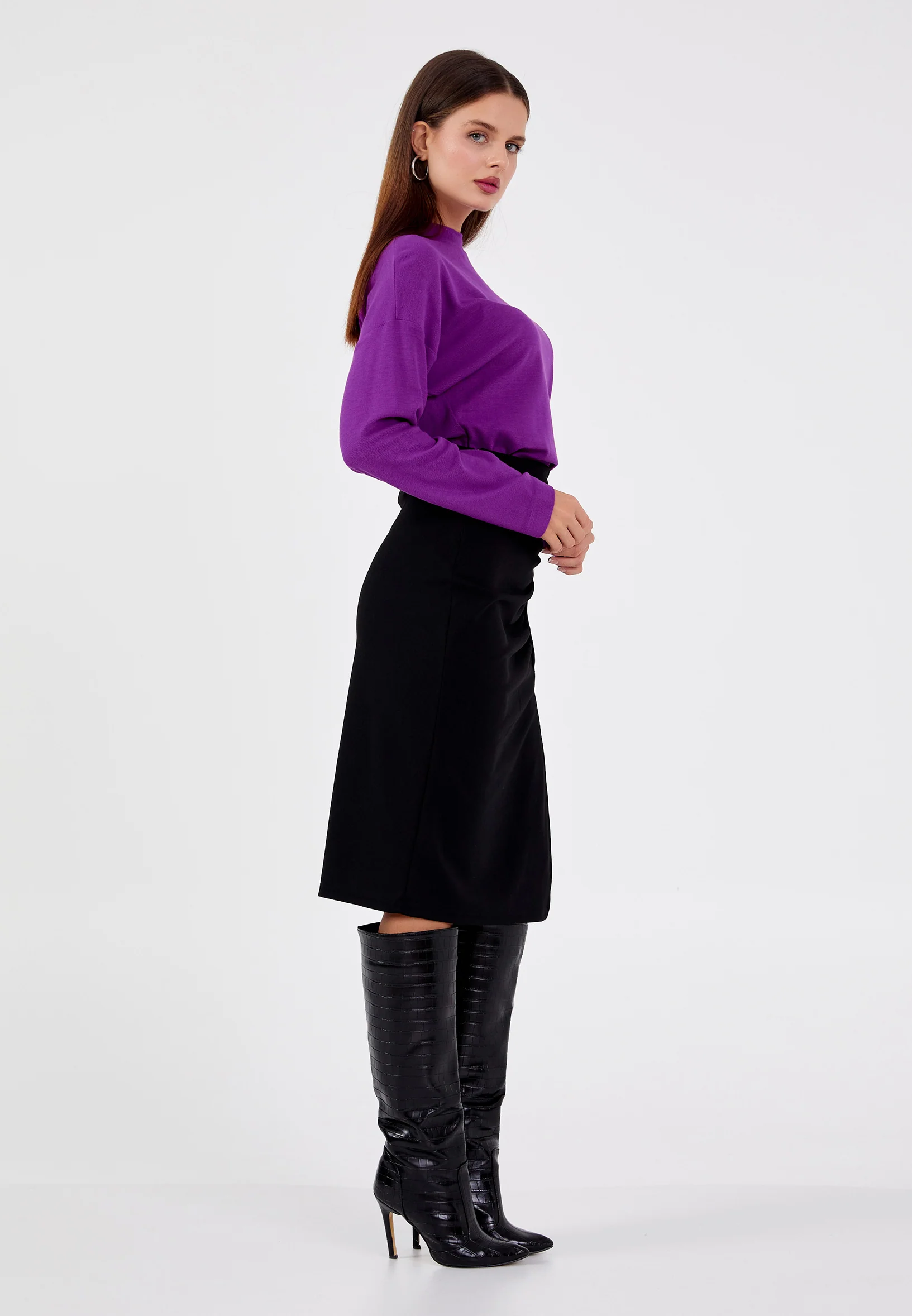 Long Sleeve Solid Color Regular Blouse shu23sk04084 - Image 11