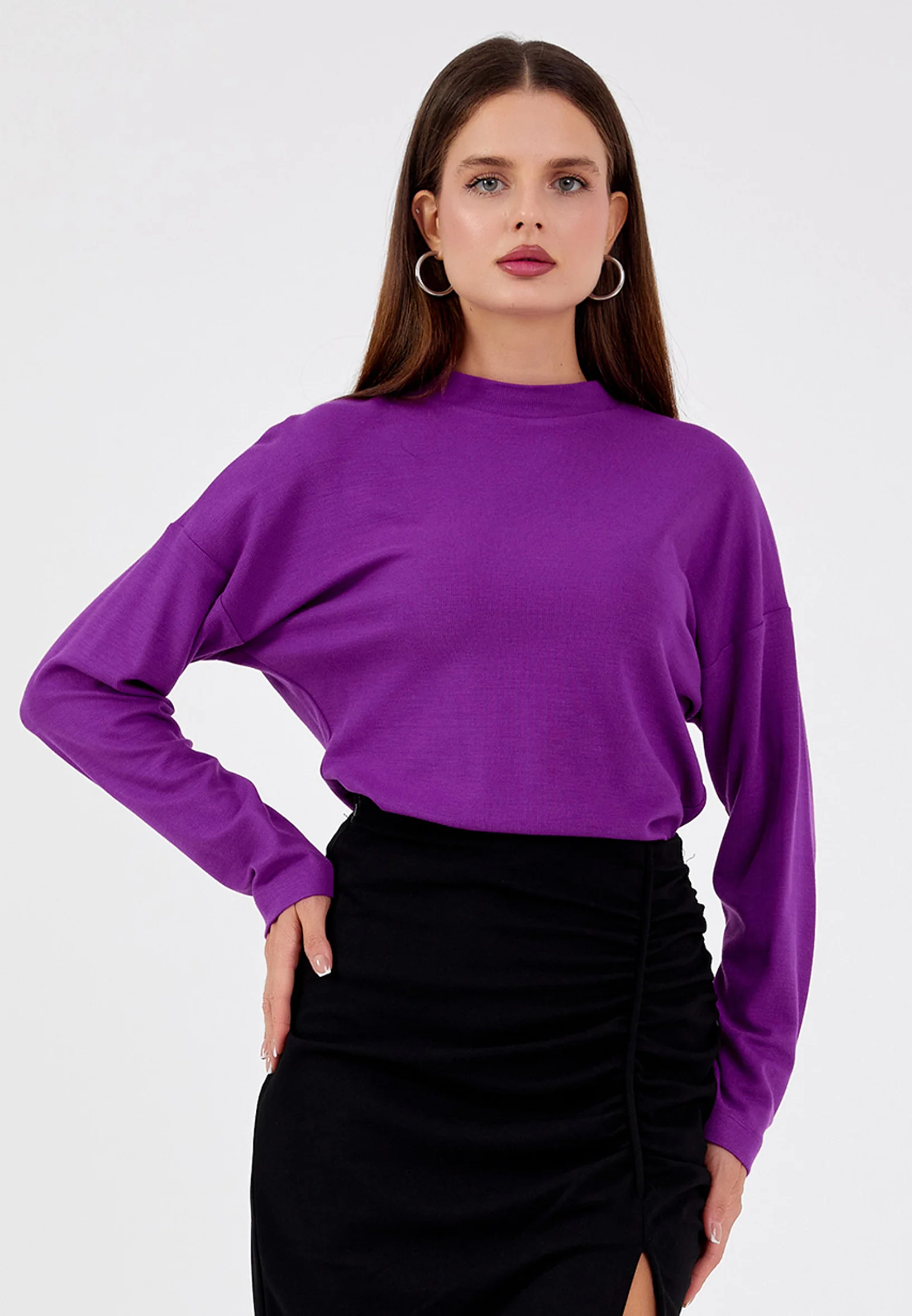 Long Sleeve Solid Color Regular Blouse shu23sk04084 - Image 9