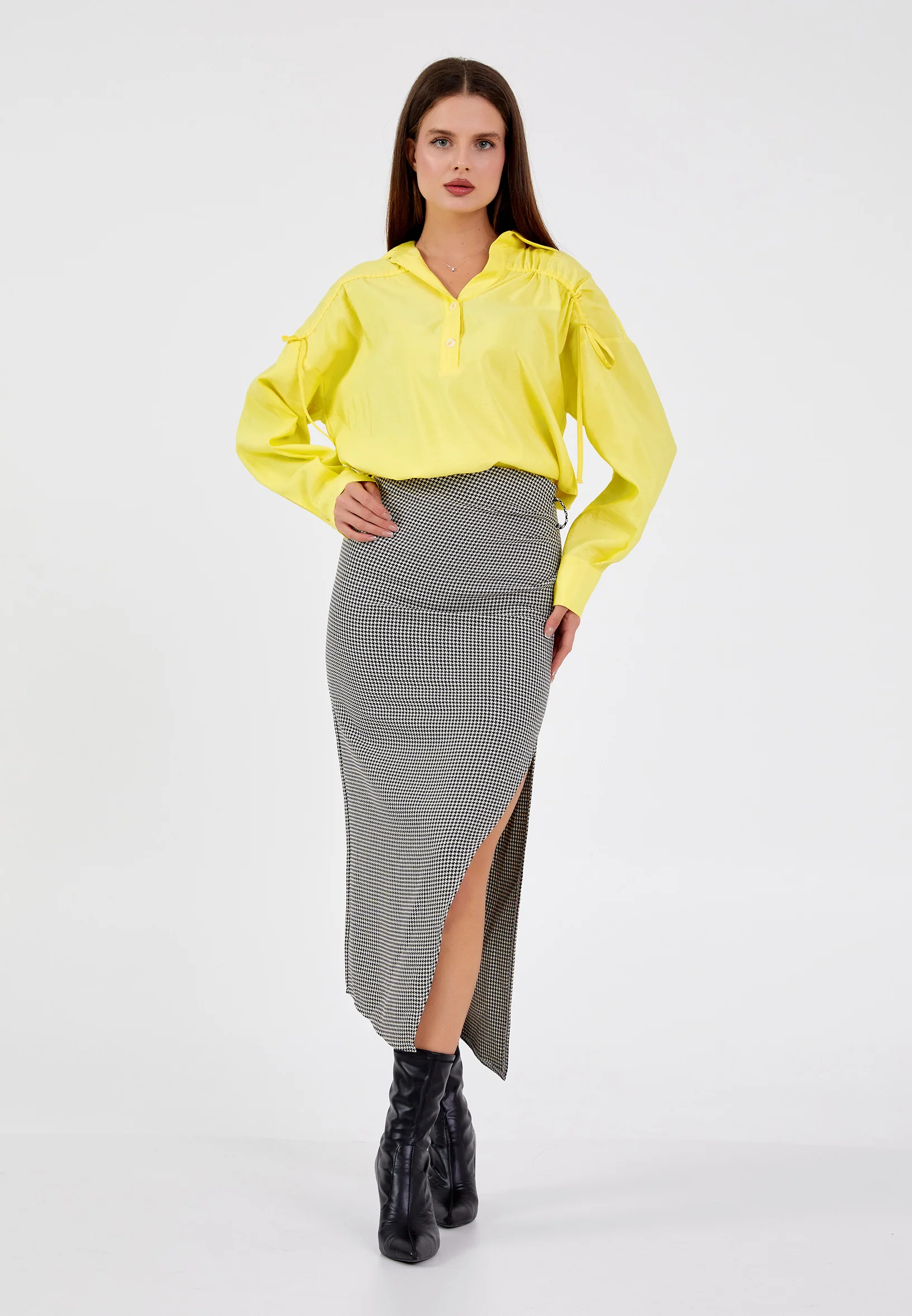 Long Sleeve Solid Color Regular Shirt ber23y4108 - Image 10