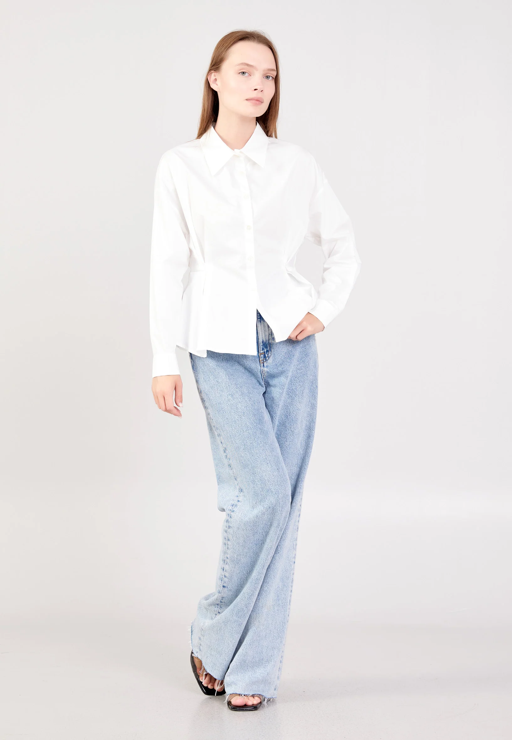 Long Sleeve Solid Color Regular Shirt ber23y4146 - Image 2