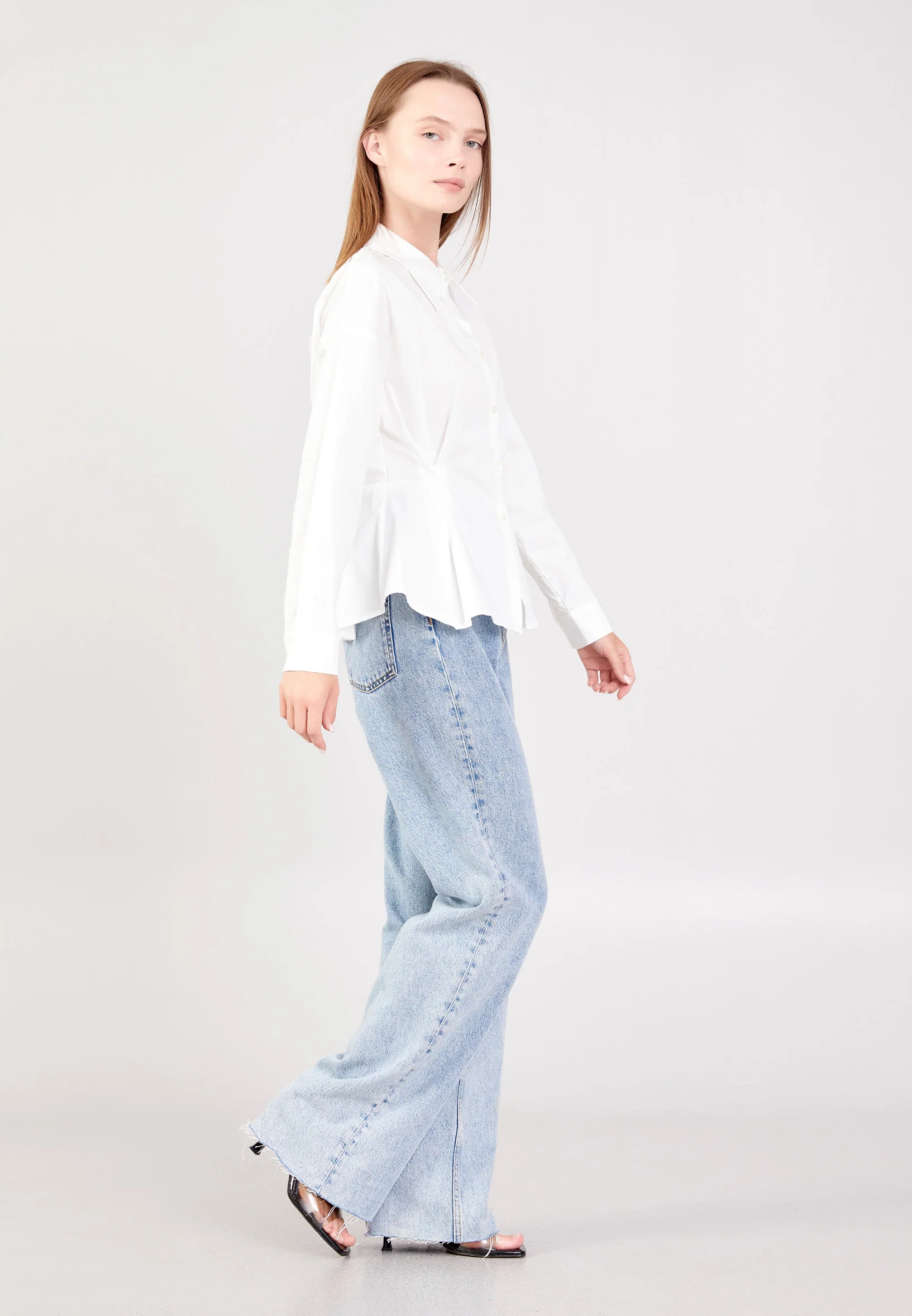 Long Sleeve Solid Color Regular Shirt ber23y4146 - Image 3