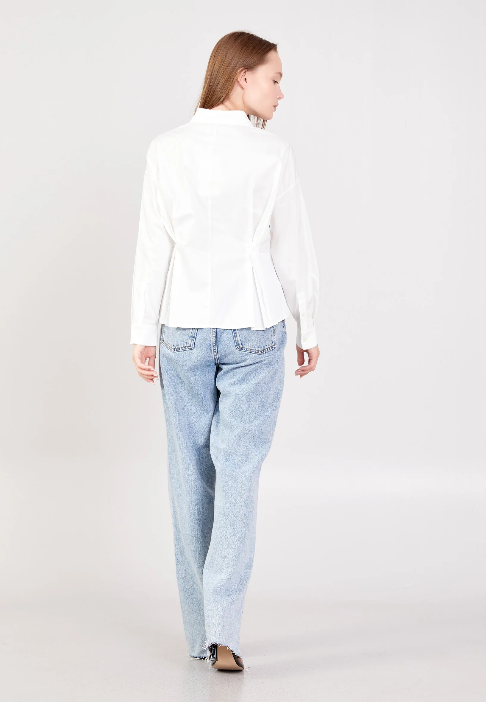 Long Sleeve Solid Color Regular Shirt ber23y4146 - Image 4