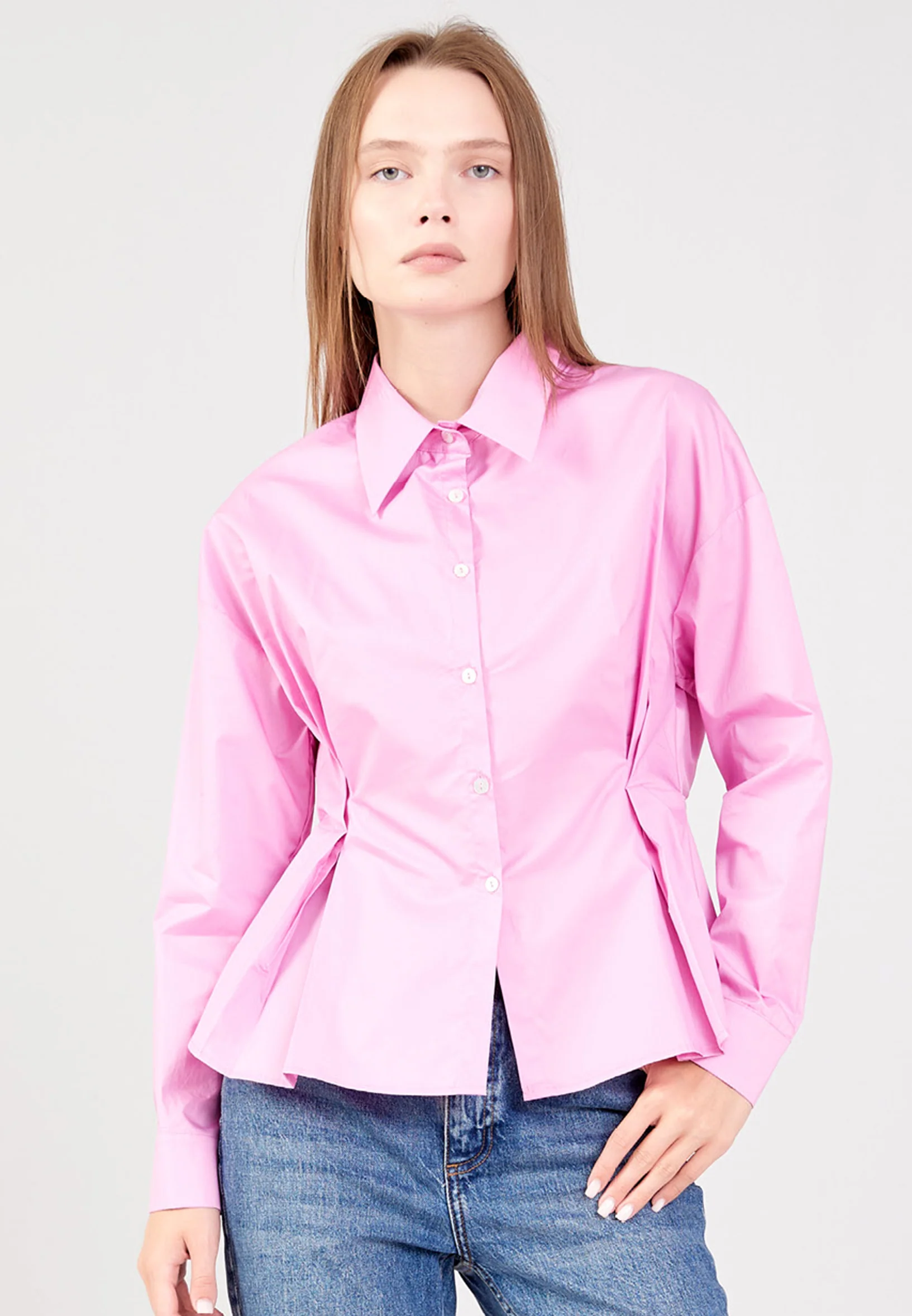 Long Sleeve Solid Color Regular Shirt ber23y4146 - Image 5
