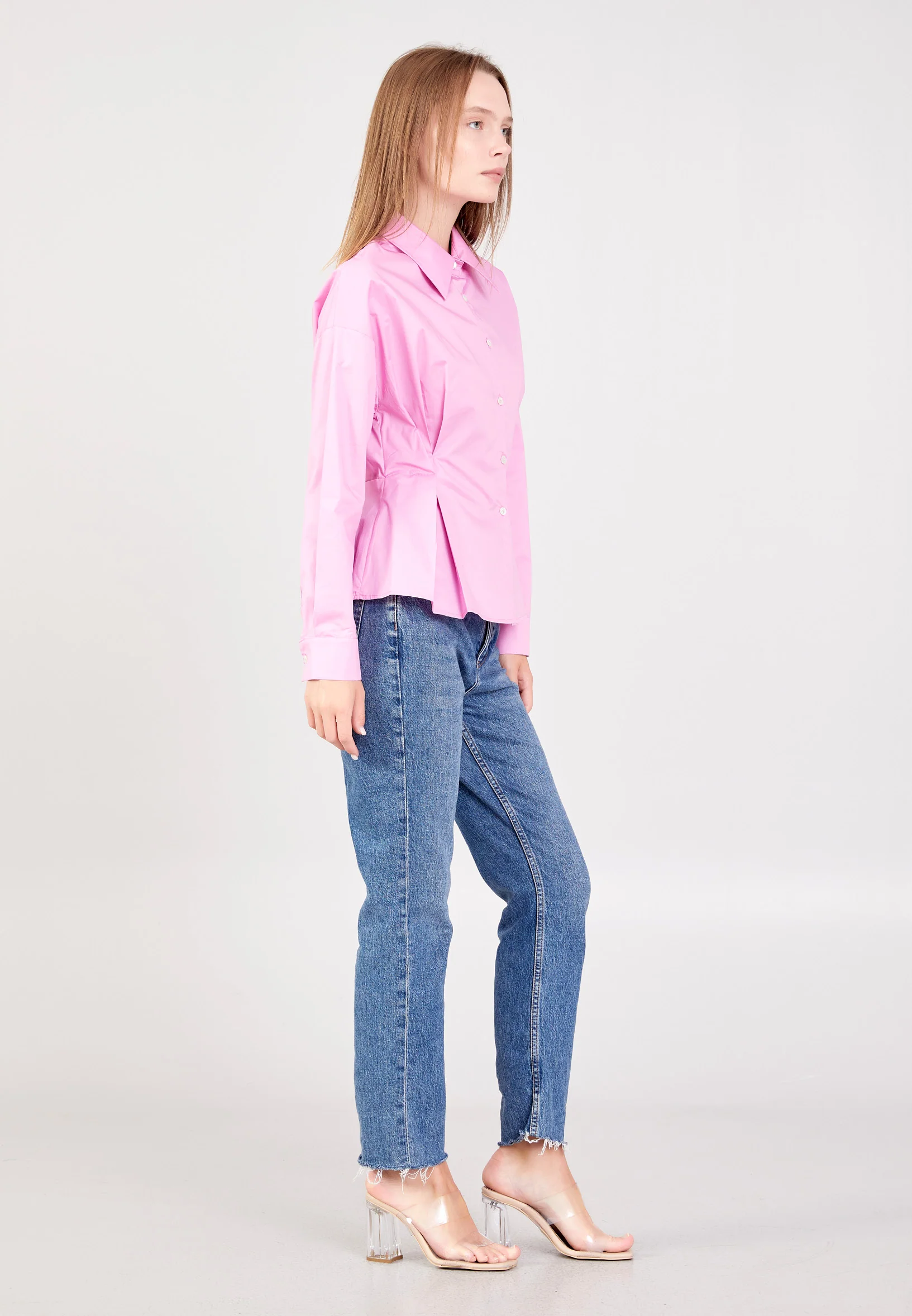 Long Sleeve Solid Color Regular Shirt ber23y4146 - Image 7