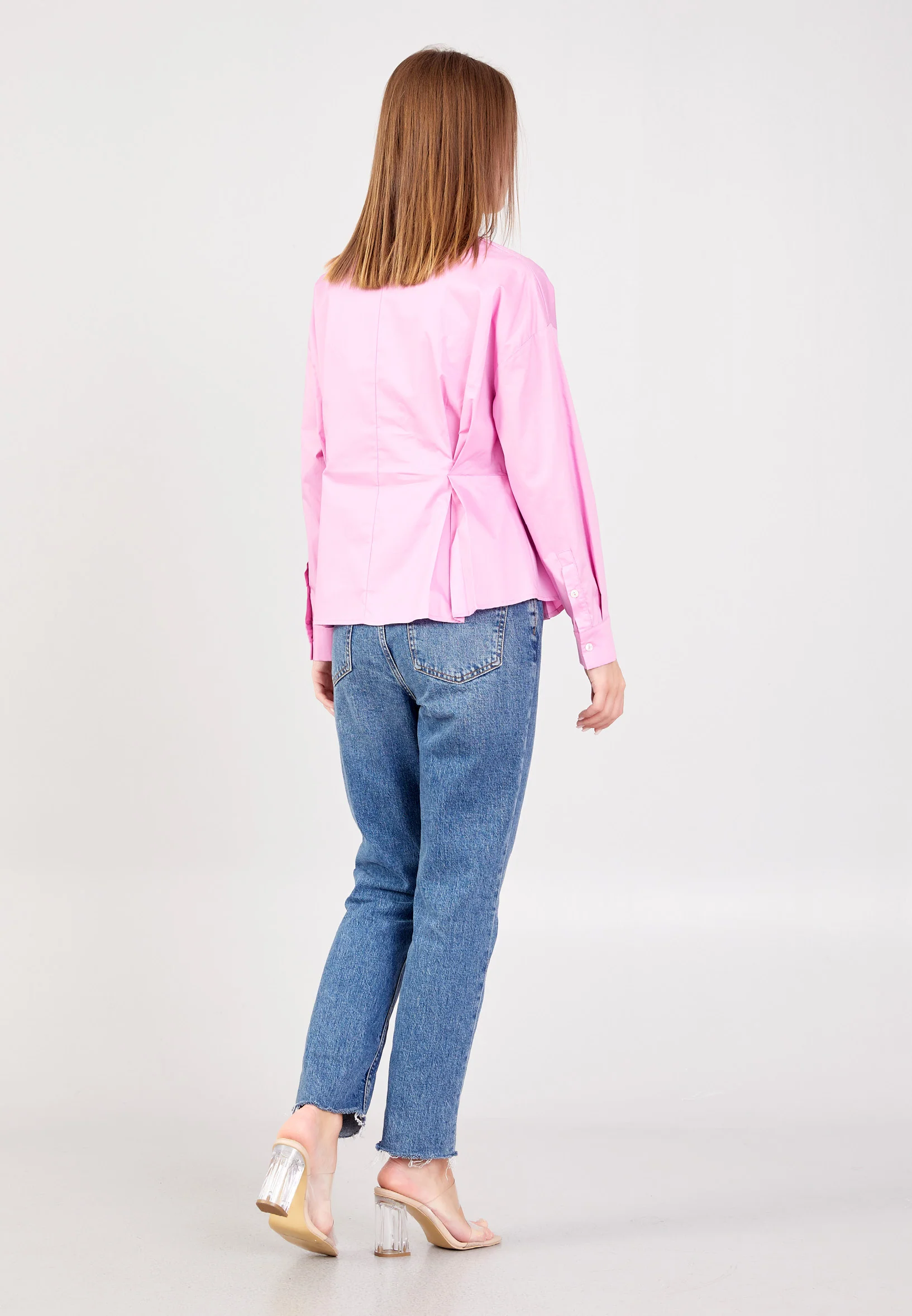 Long Sleeve Solid Color Regular Shirt ber23y4146 - Image 8
