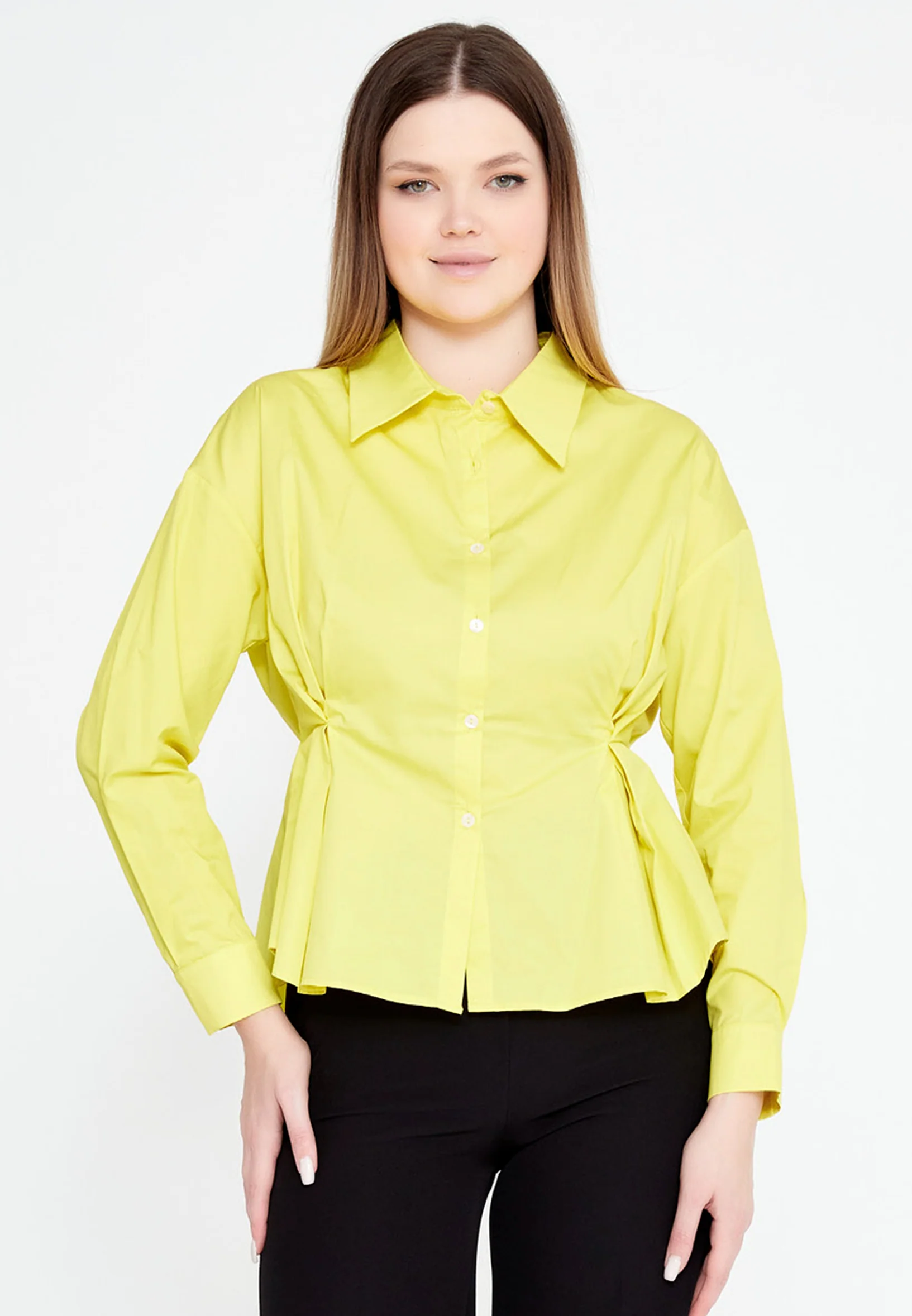 Long Sleeve Solid Color Regular Shirt ber23y4146 - Image 9