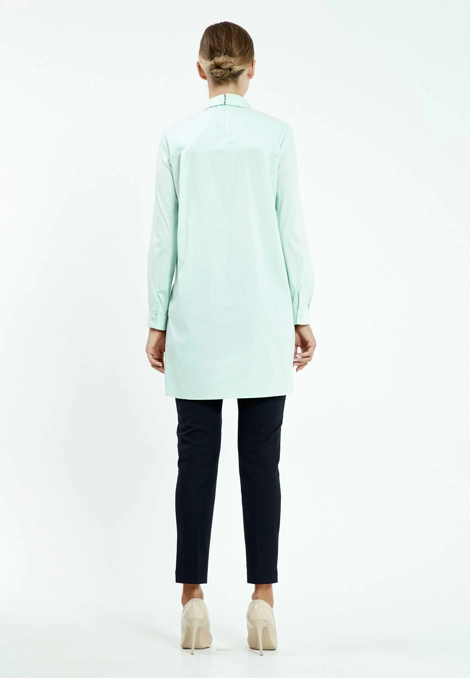 Long Sleeve Solid Color Regular Shirt mis28541 - Image 4