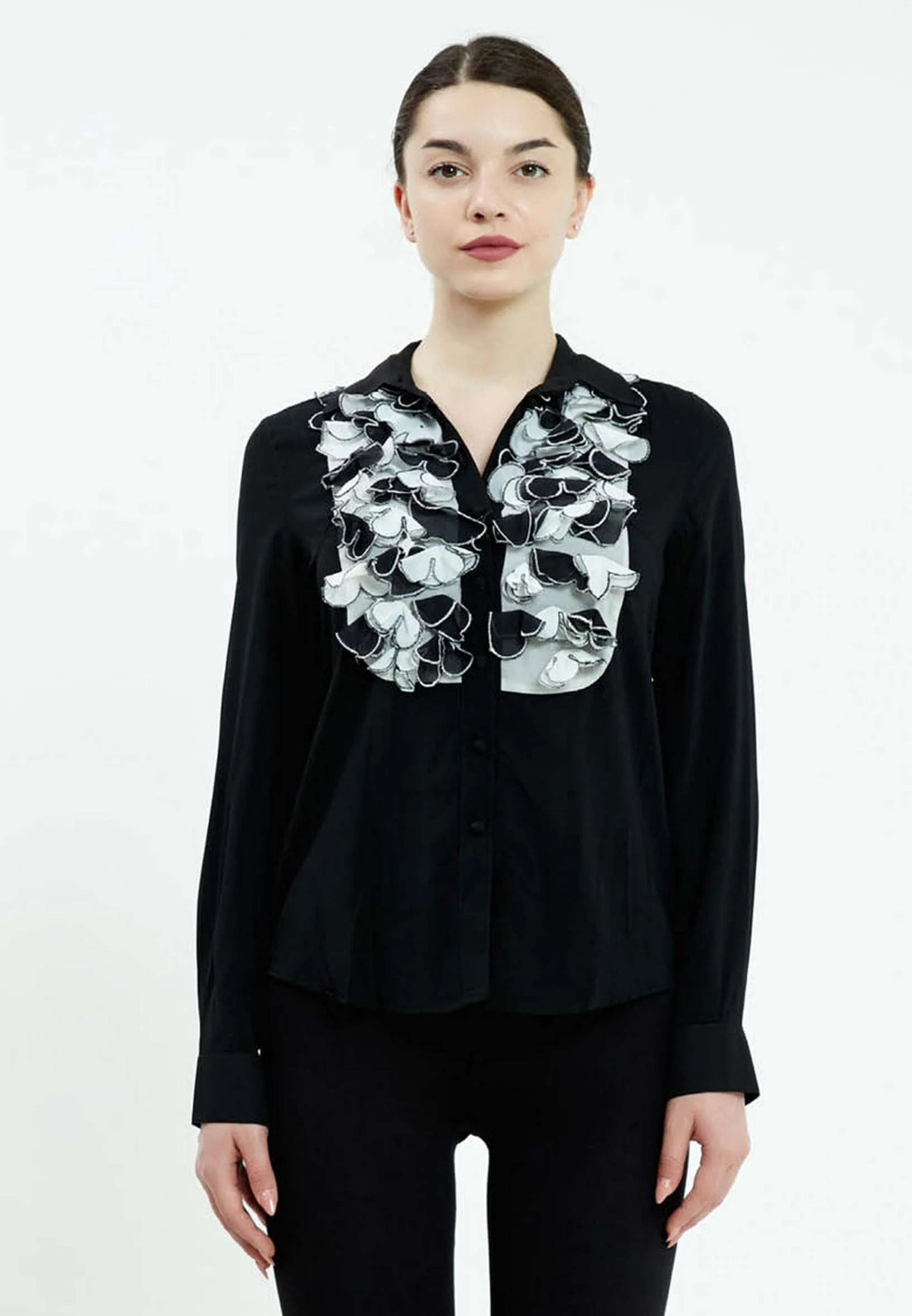 Long Sleeve Solid Color Regular Shirt ser28999