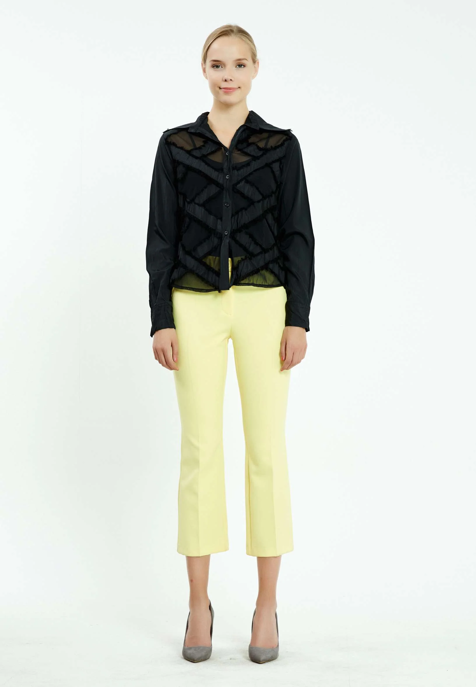 Long Sleeve Solid Color Regular Shirt ser5338 - Image 2