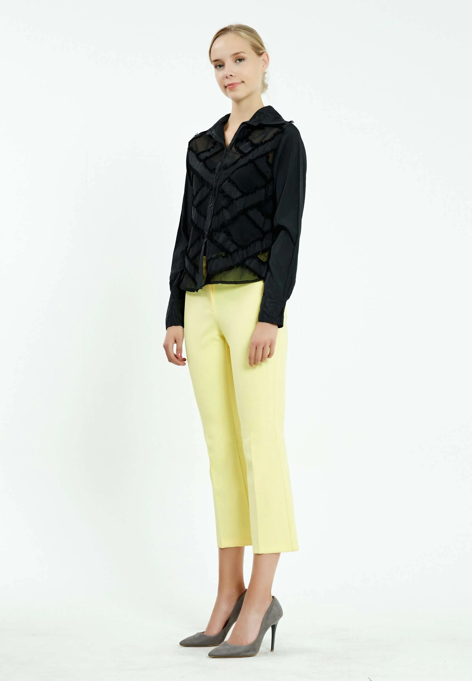 Long Sleeve Solid Color Regular Shirt ser5338 - Image 3
