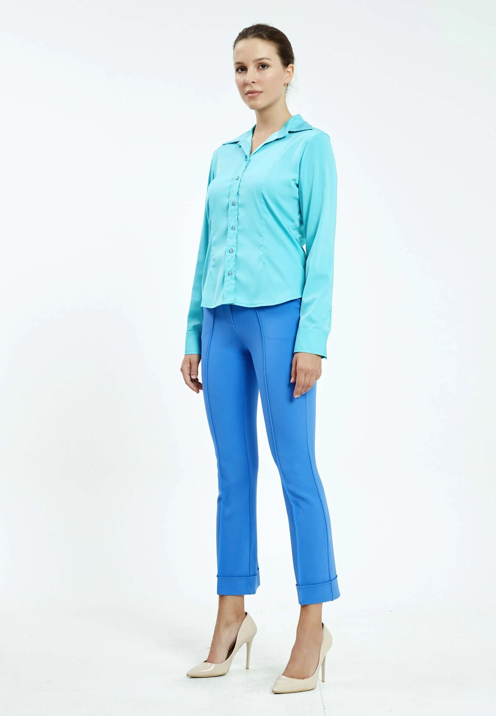 Long Sleeve Solid Color Regular Shirt ser6495 - Image 3