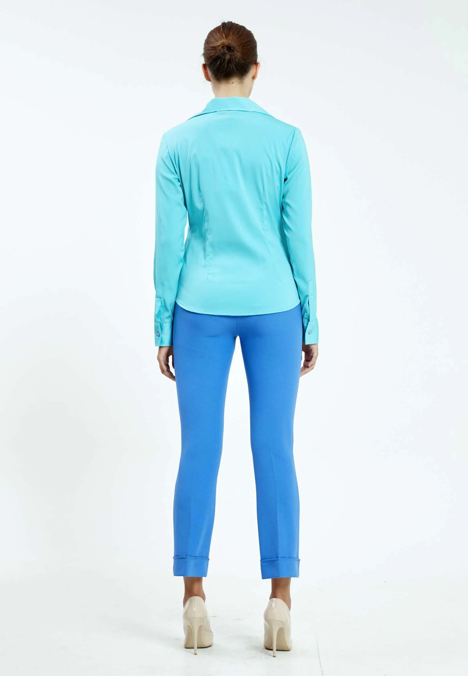 Long Sleeve Solid Color Regular Shirt ser6495 - Image 4