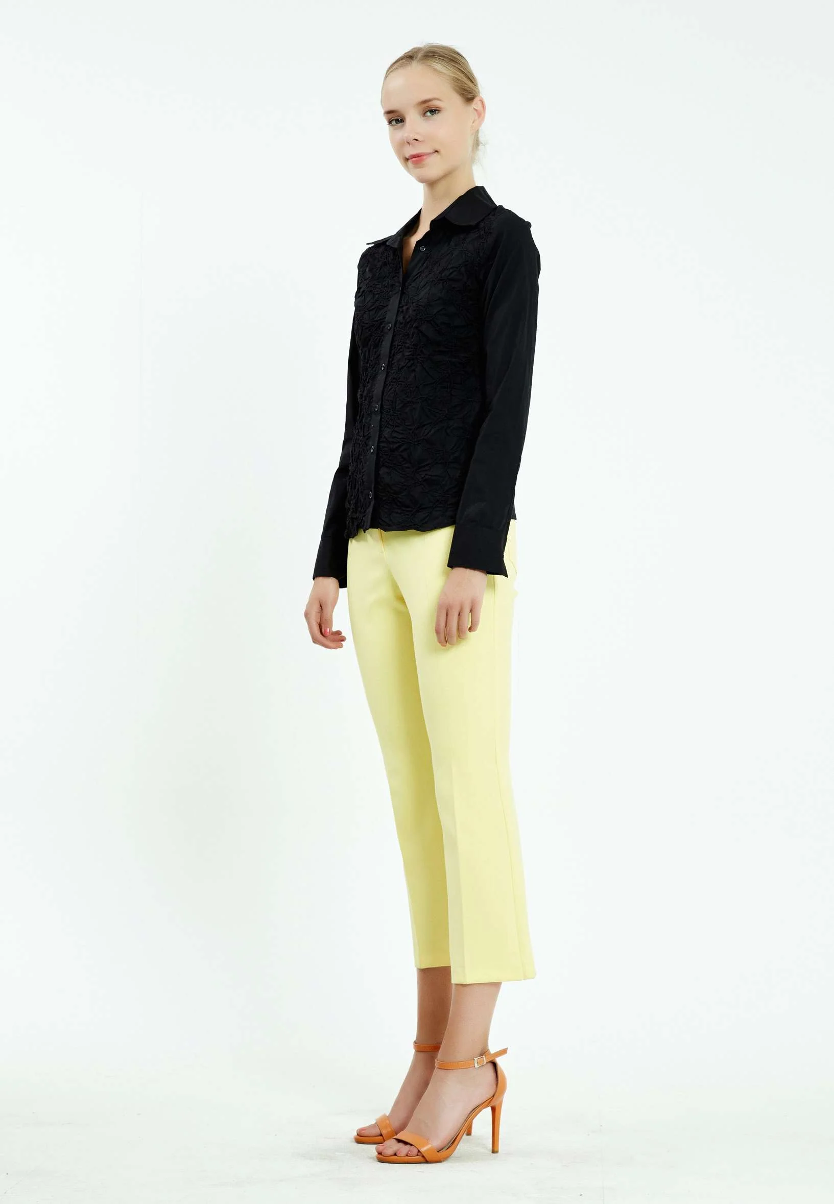 Long Sleeve Solid Color Regular Shirt ser7981 - Image 3