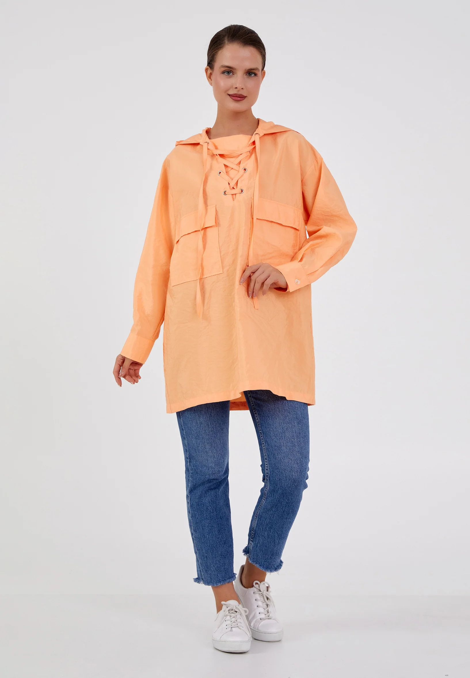 Long Sleeve Solid Color Regular Tunic ber23y6101 - Image 10