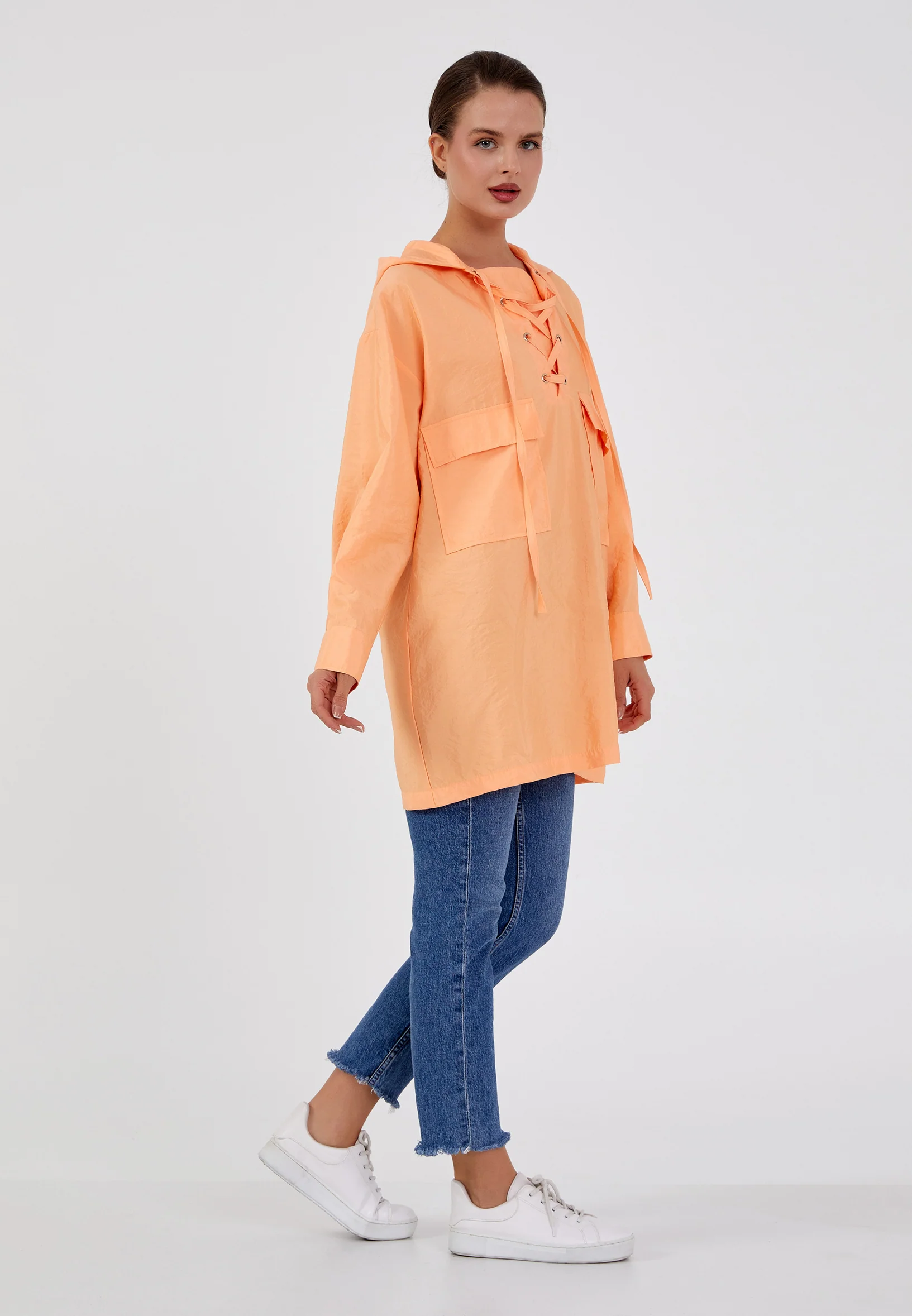 Long Sleeve Solid Color Regular Tunic ber23y6101 - Image 12