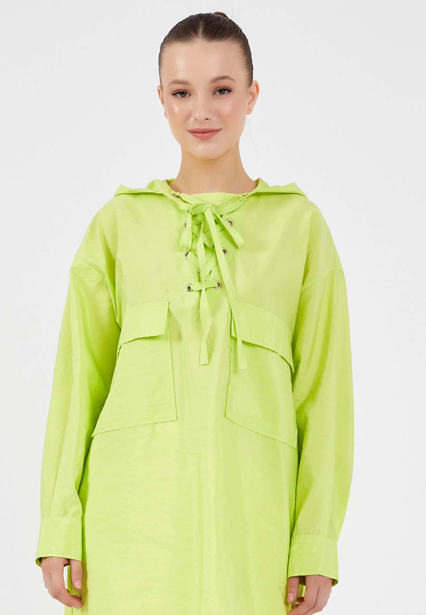 Long Sleeve Solid Color Regular Tunic ber23y6101 - Image 5