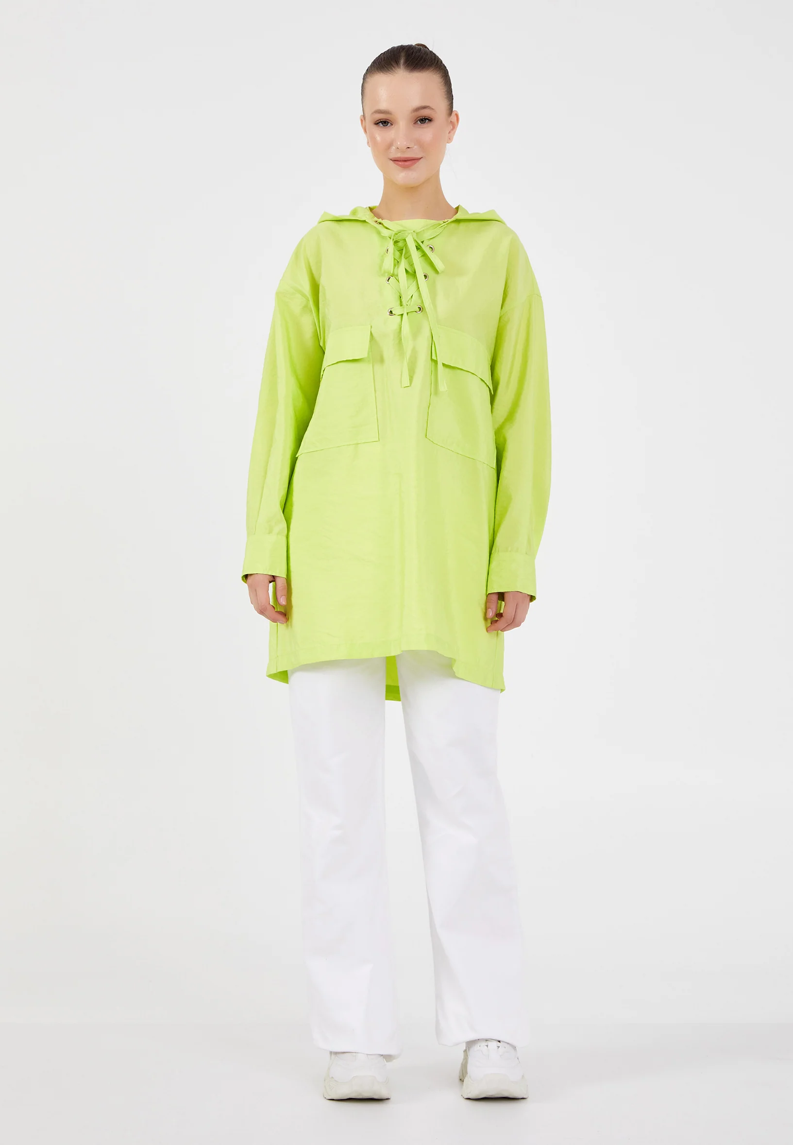 Long Sleeve Solid Color Regular Tunic ber23y6101 - Image 6