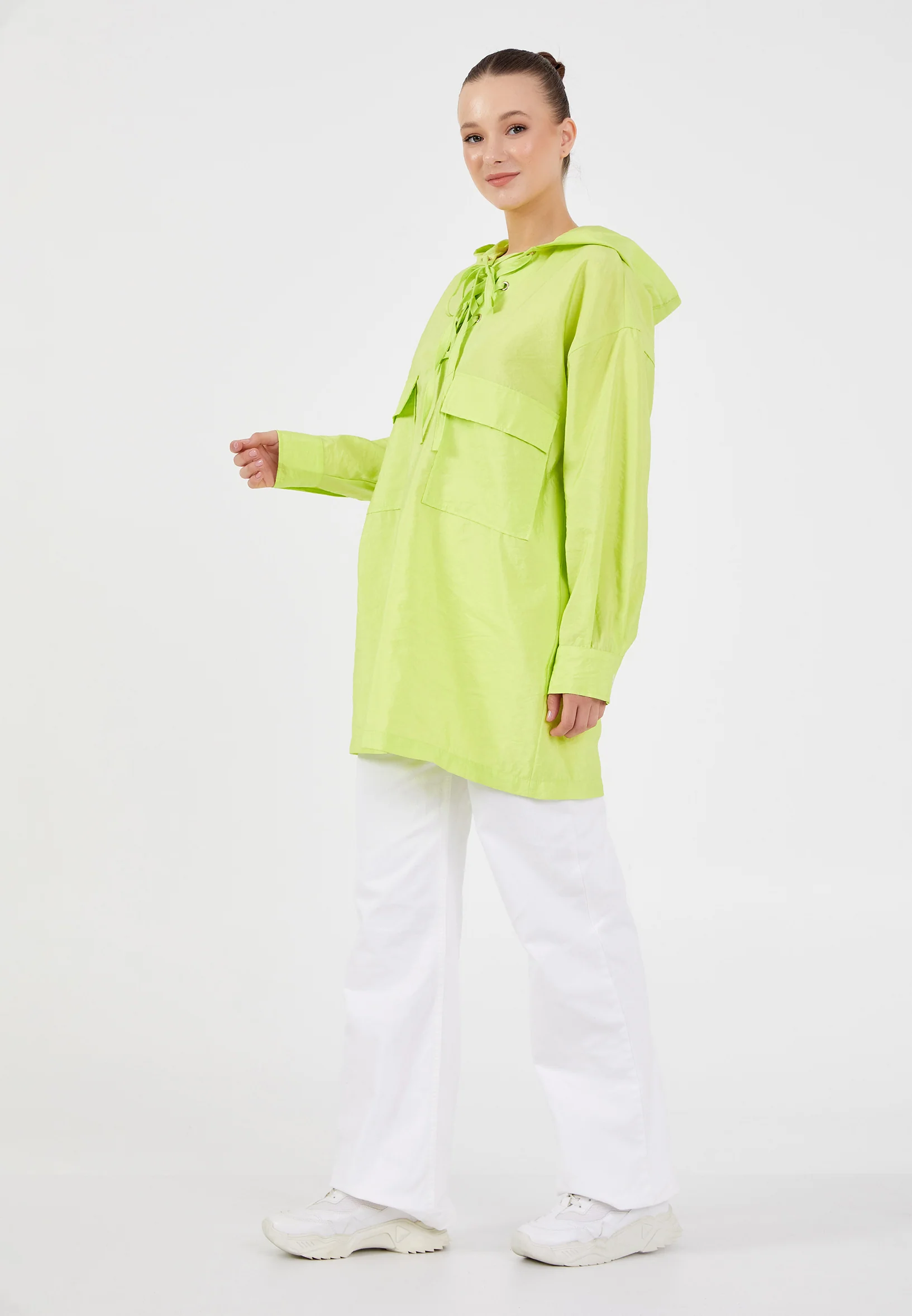 Long Sleeve Solid Color Regular Tunic ber23y6101 - Image 8