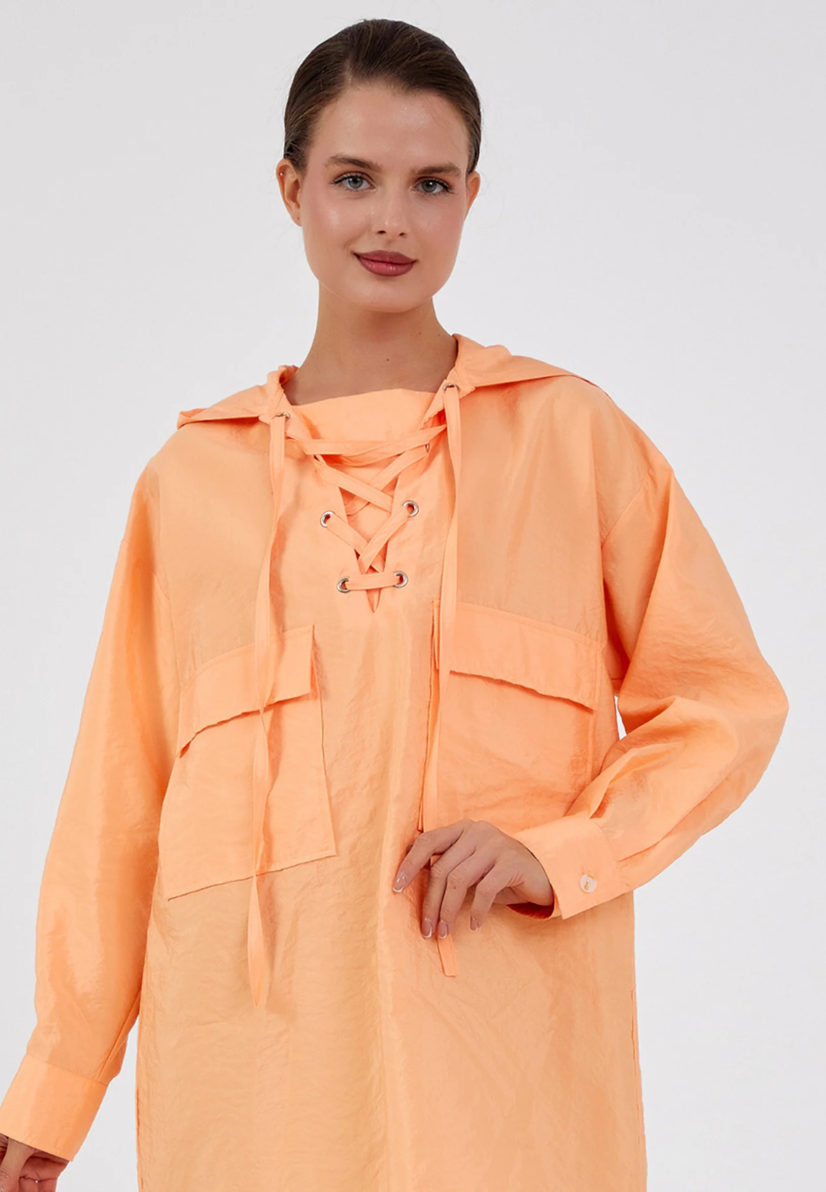 Long Sleeve Solid Color Regular Tunic ber23y6101 - Image 9