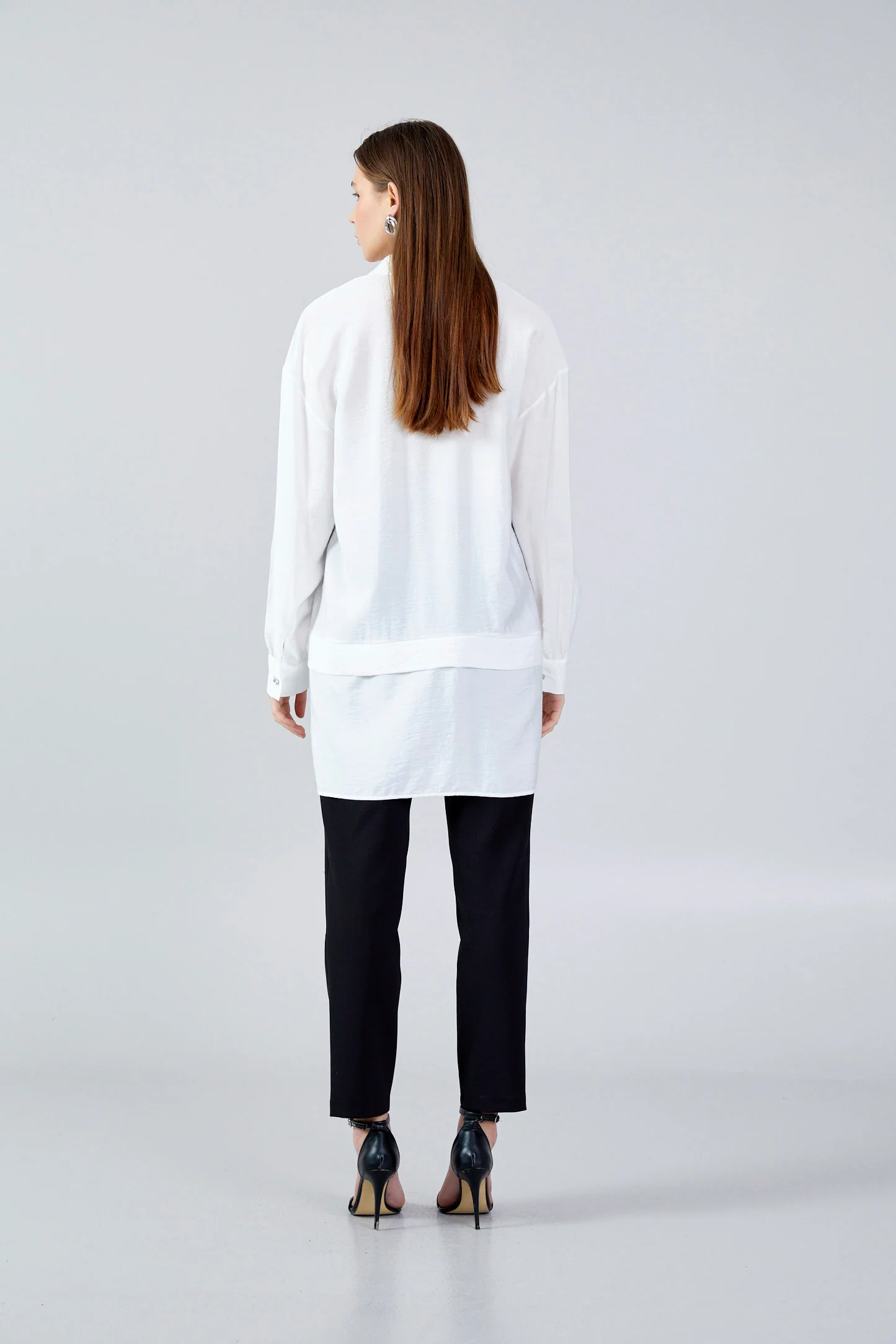 Long Sleeve Solid Color Regular Tunic huk23y04b084 - Image 7