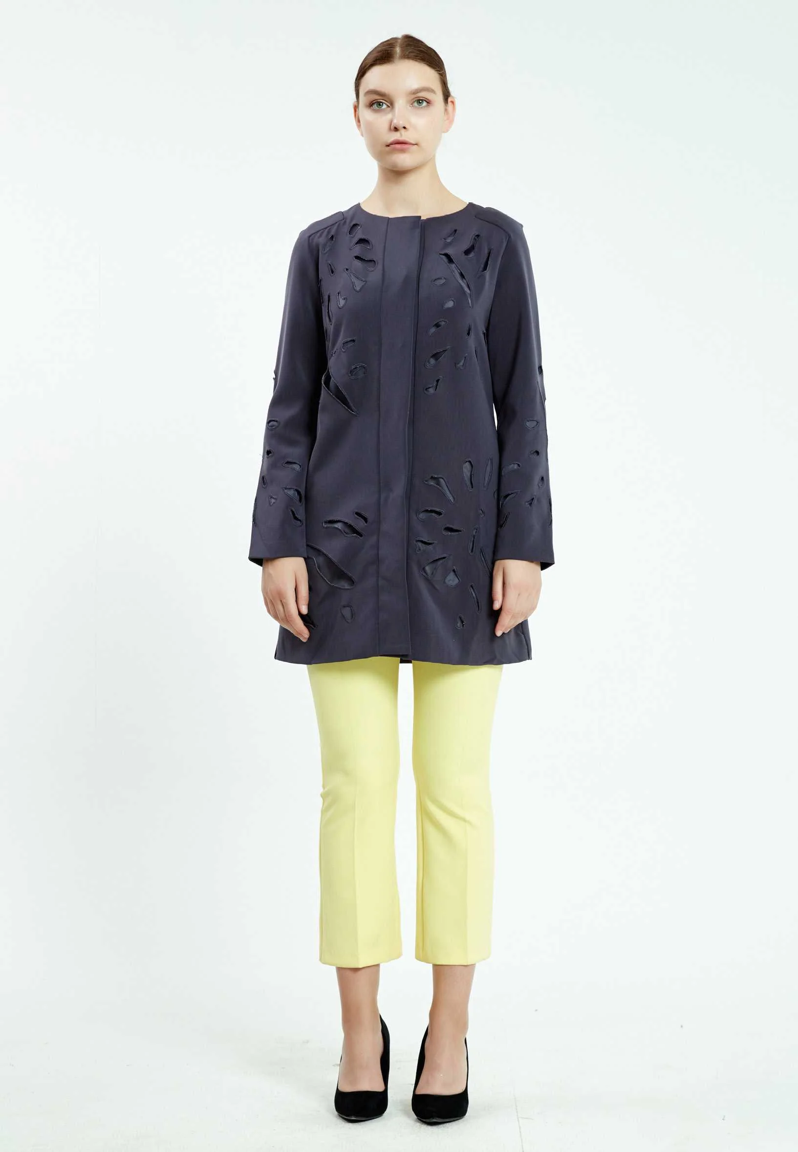 Long Sleeve Solid Color Regular Tunic ser21247 - Image 10