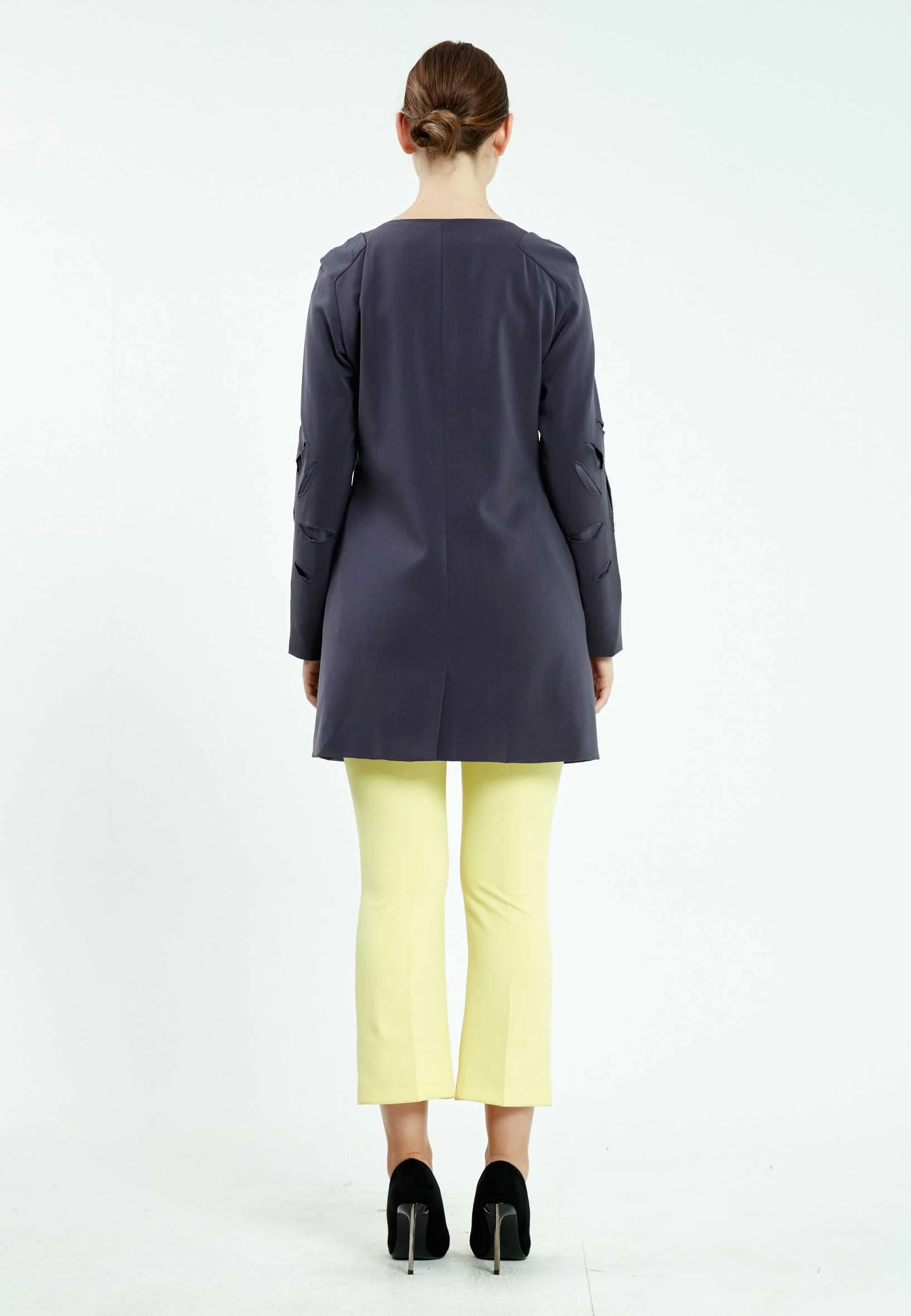 Long Sleeve Solid Color Regular Tunic ser21247 - Image 11