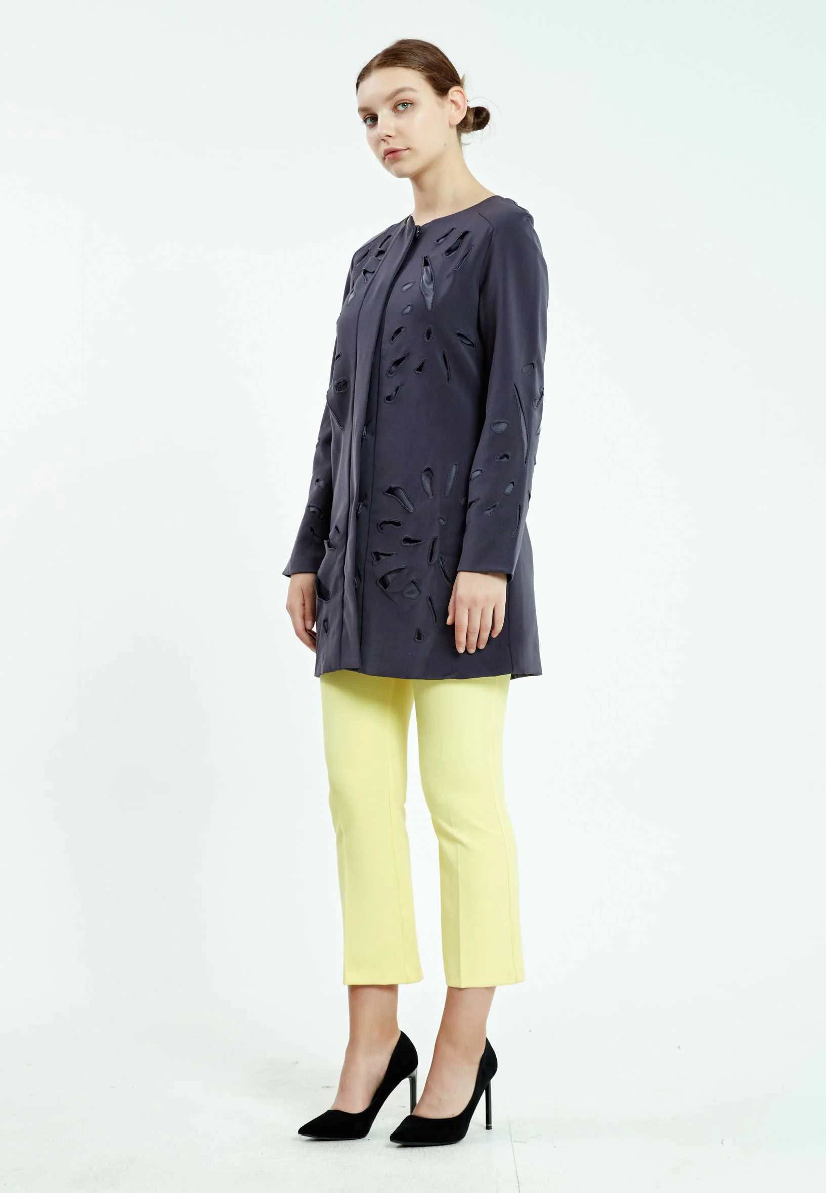 Long Sleeve Solid Color Regular Tunic ser21247 - Image 12