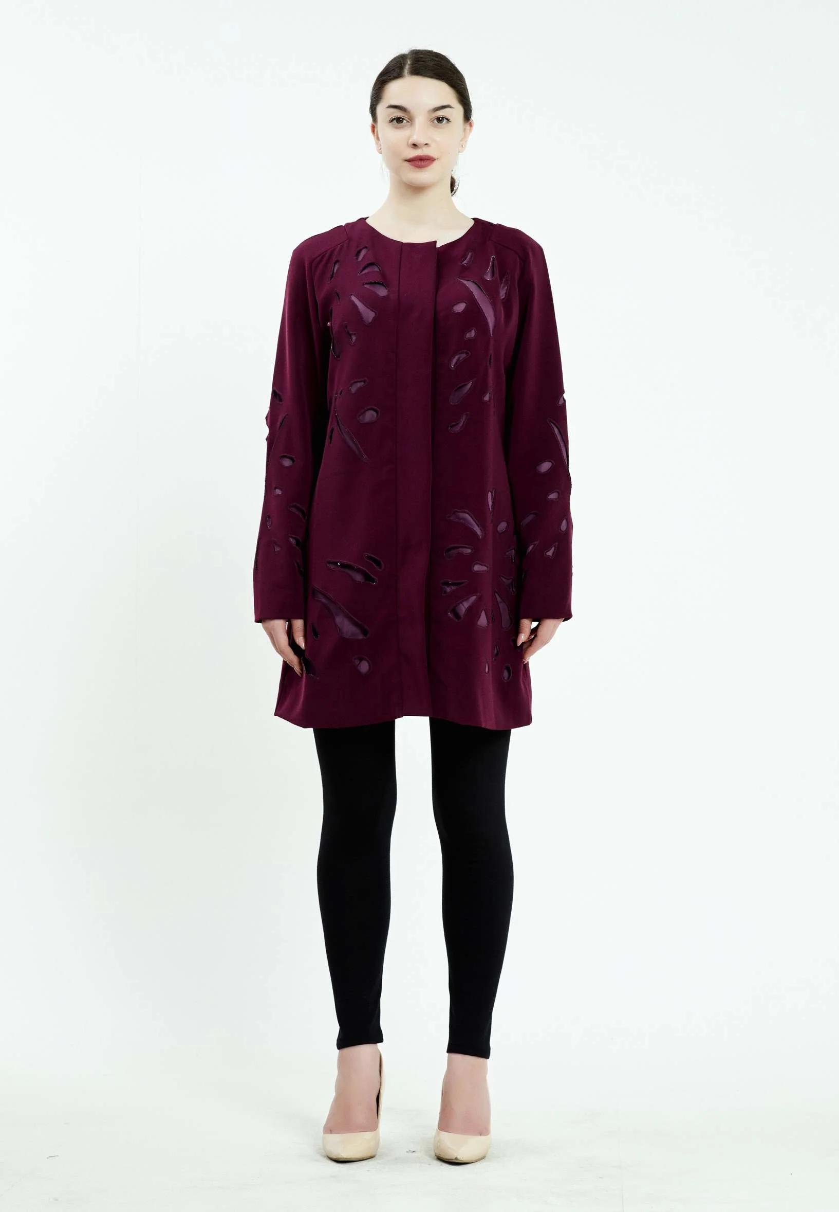 Long Sleeve Solid Color Regular Tunic ser21247 - Image 14