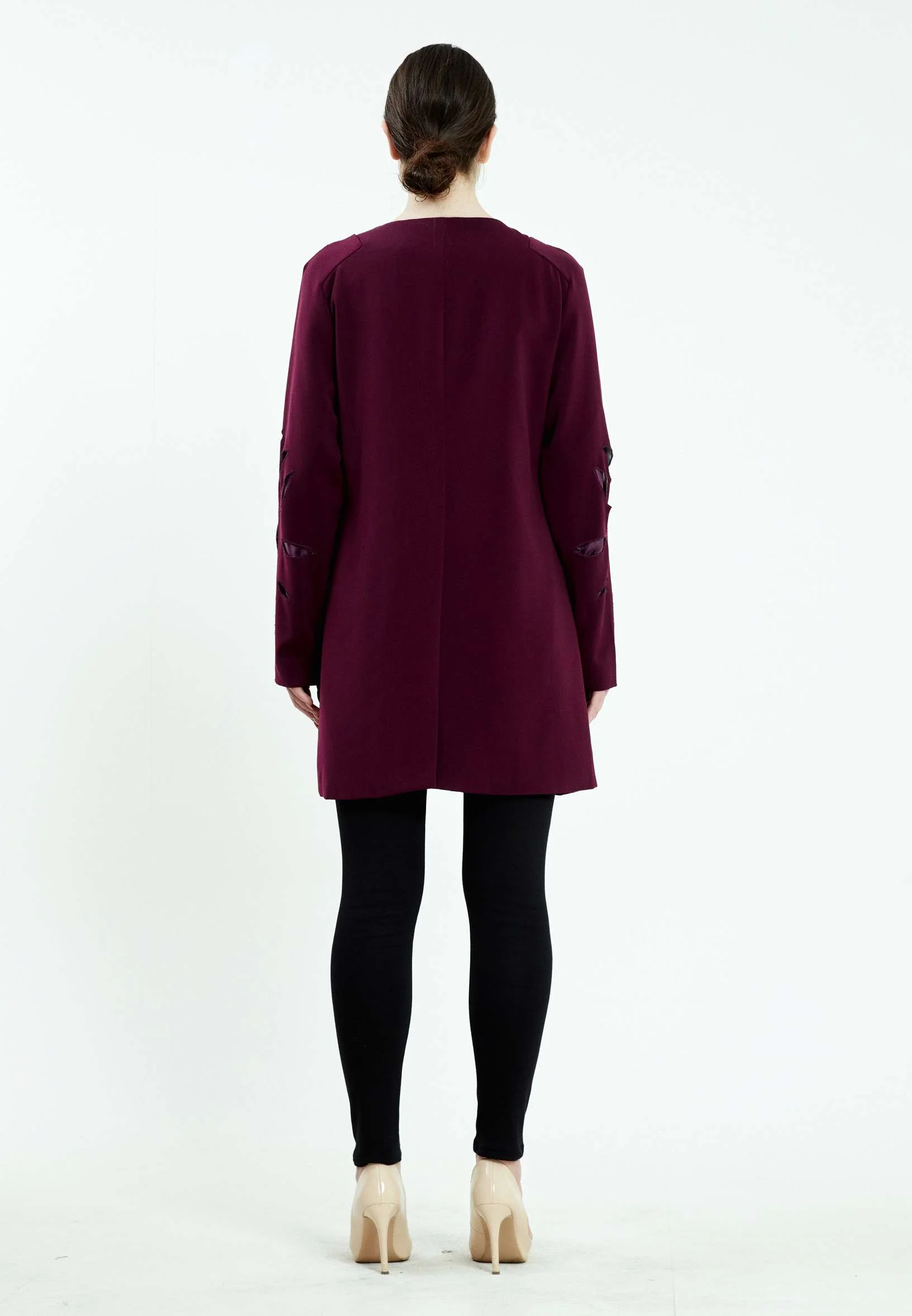Long Sleeve Solid Color Regular Tunic ser21247 - Image 15