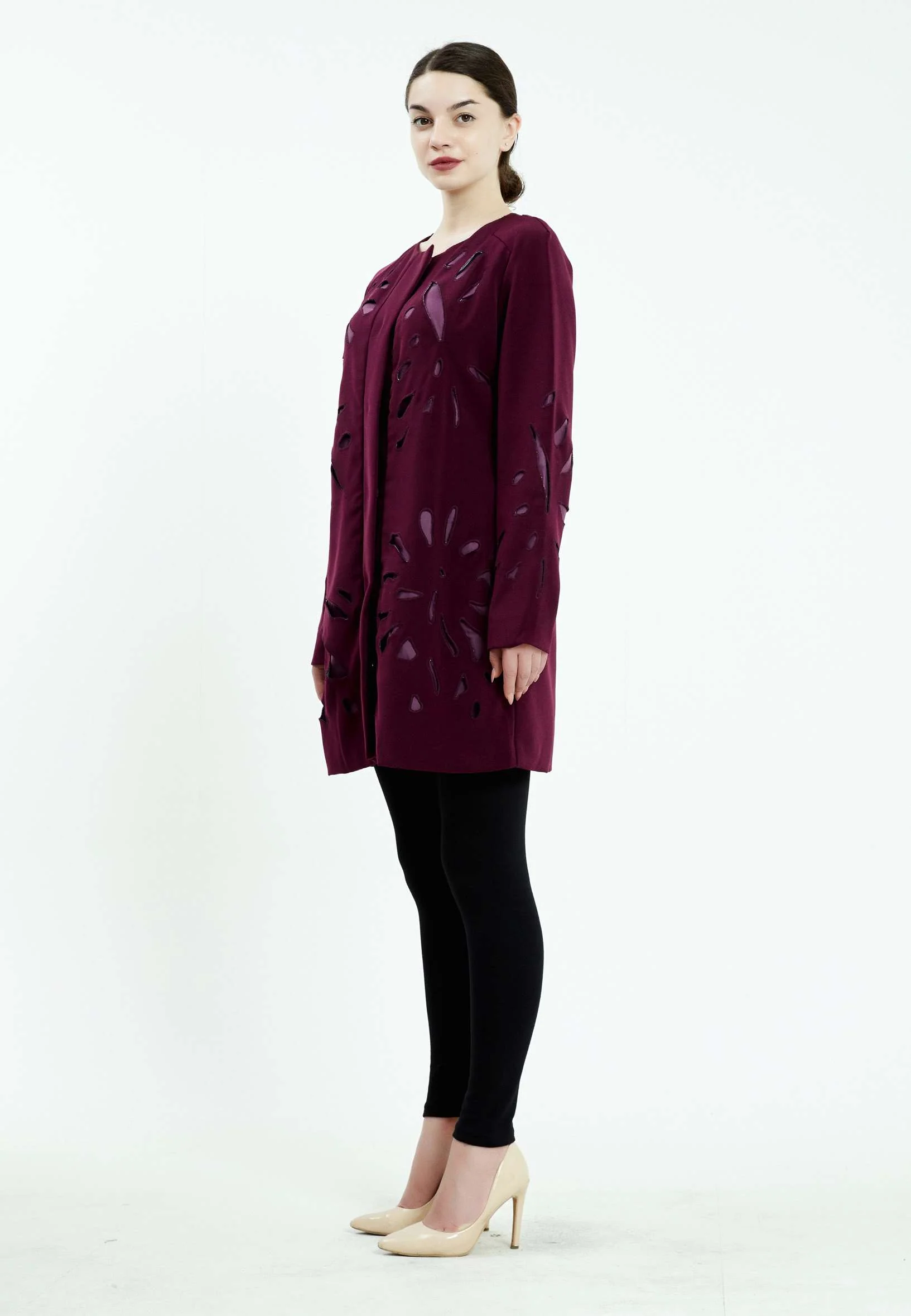 Long Sleeve Solid Color Regular Tunic ser21247 - Image 16