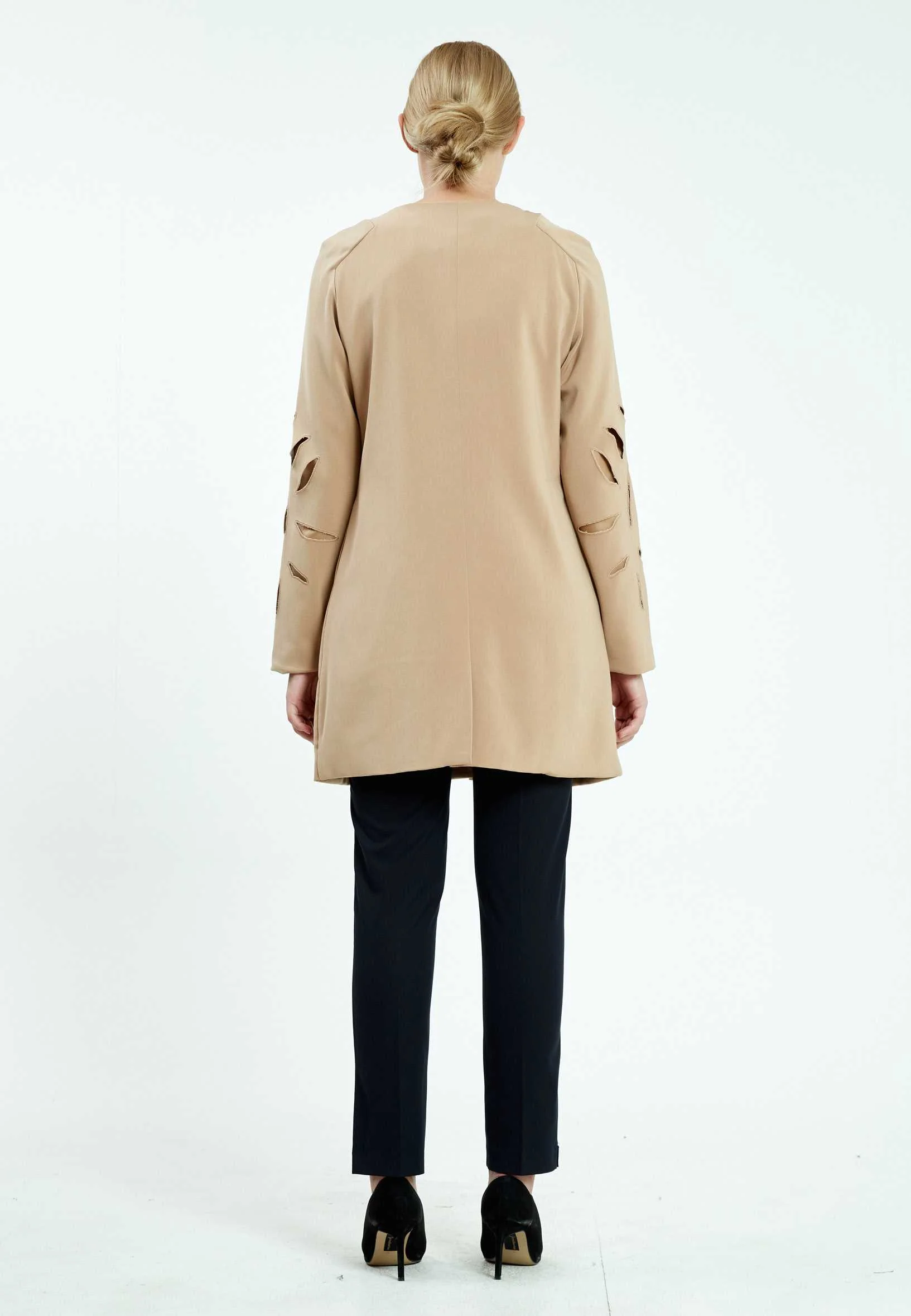Long Sleeve Solid Color Regular Tunic ser21247 - Image 3