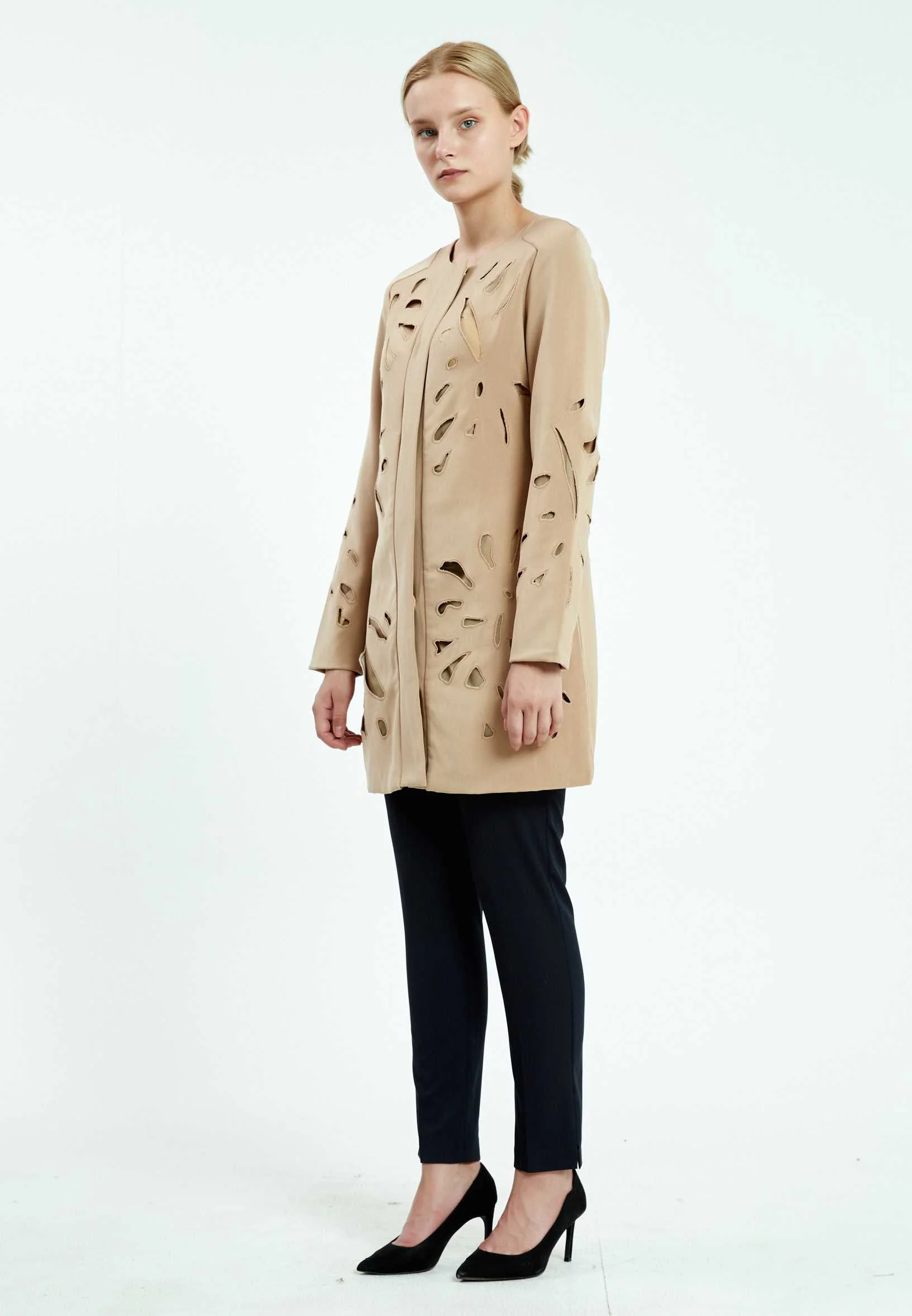 Long Sleeve Solid Color Regular Tunic ser21247 - Image 4