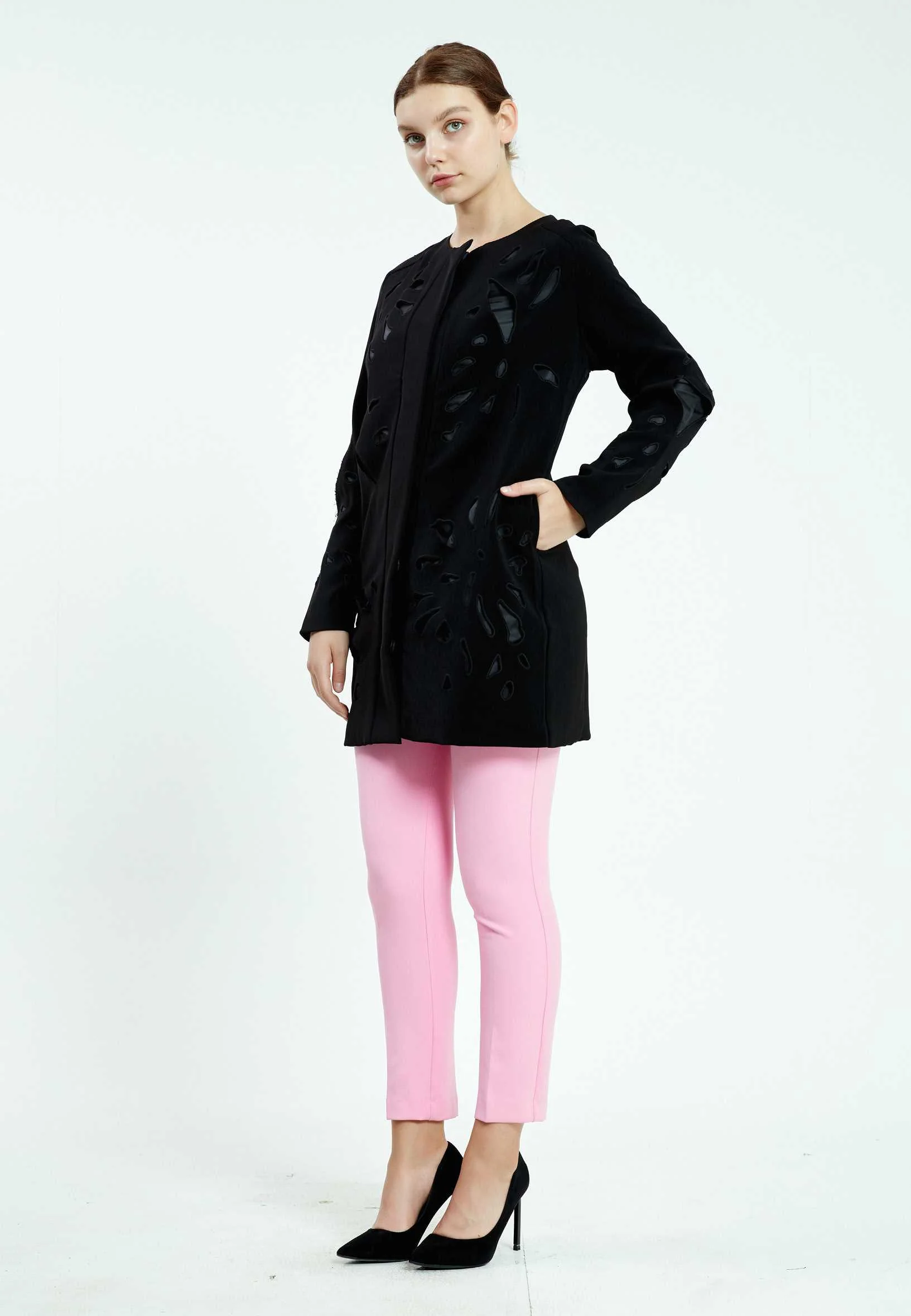Long Sleeve Solid Color Regular Tunic ser21247 - Image 8
